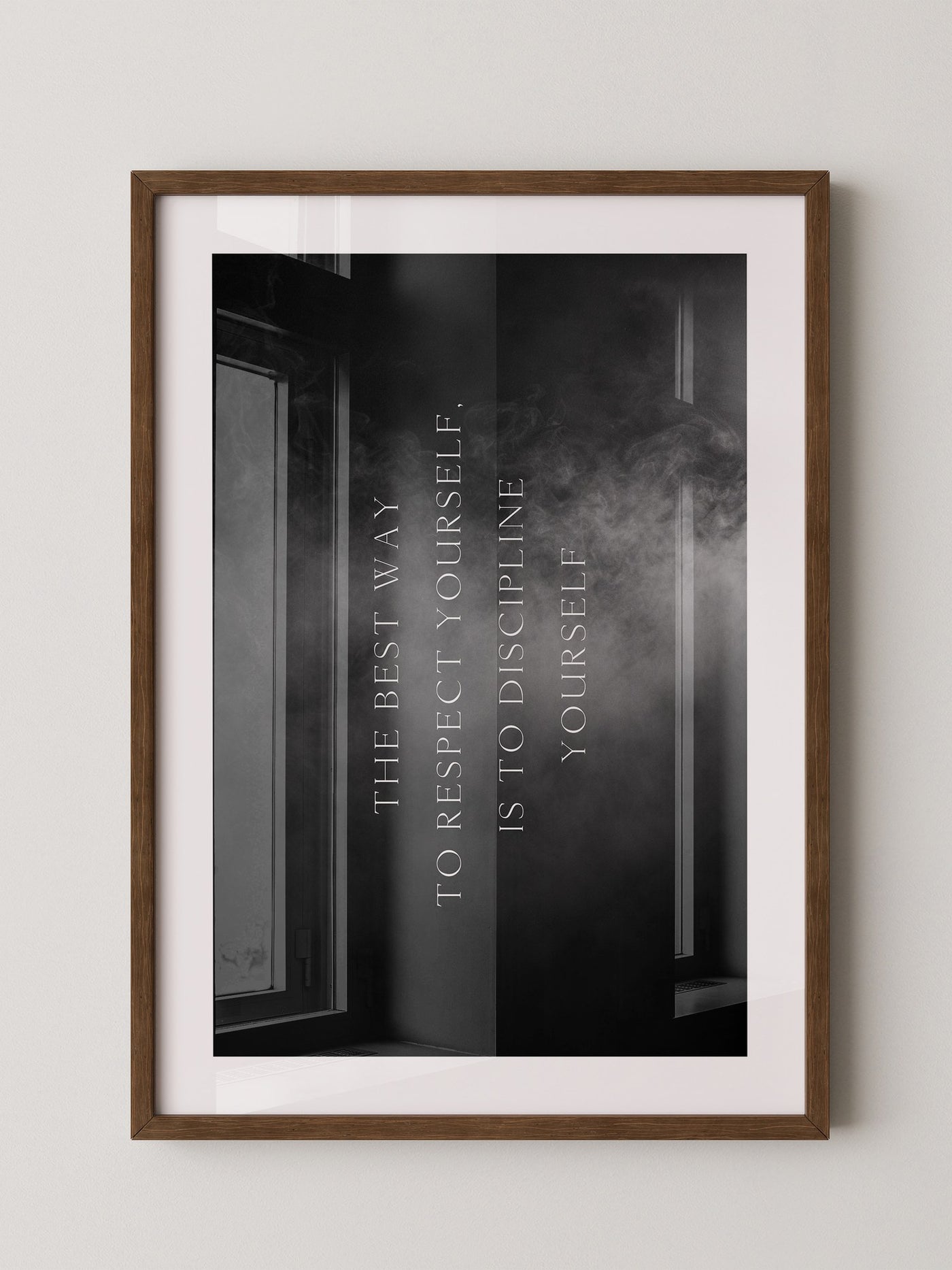 Motivation Spruch Nebeloptik Schwarz