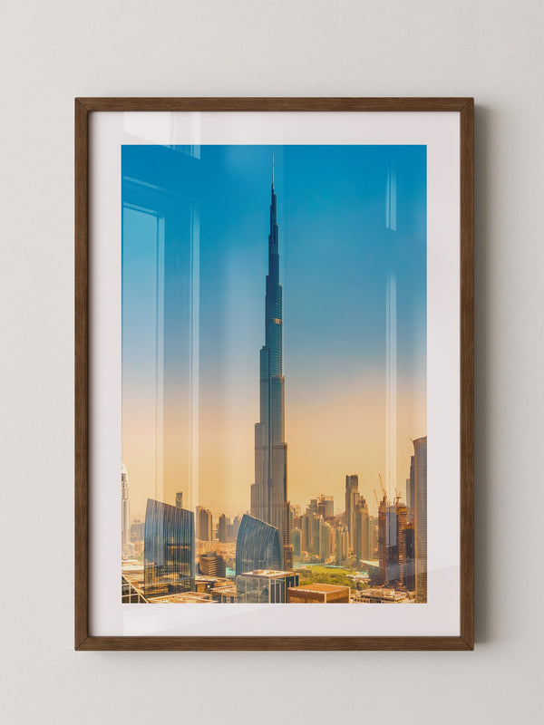 Burj Khalifa Skyline Pastellfarben