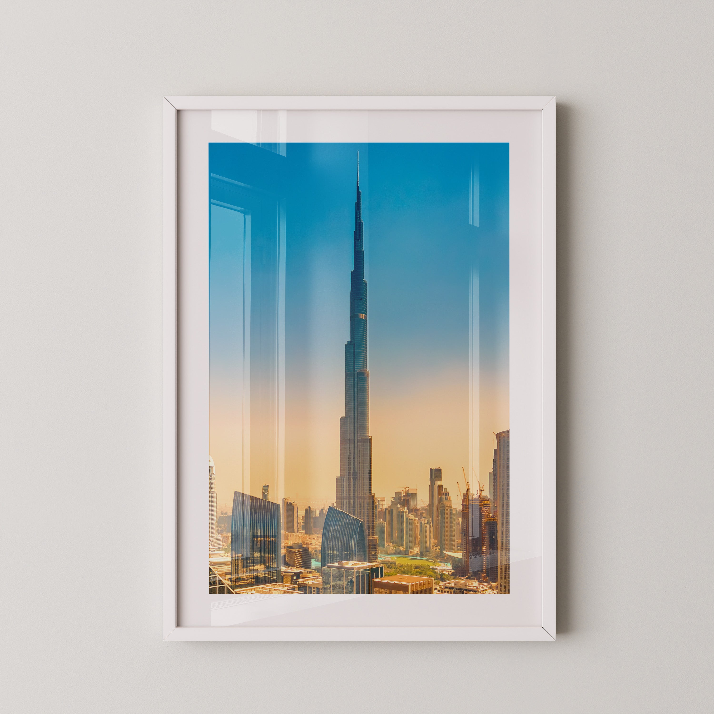 Burj Khalifa Skyline Pastellfarben