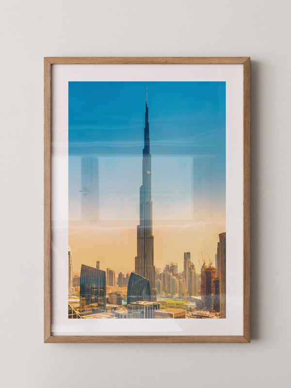 Burj Khalifa Skyline Pastellfarben