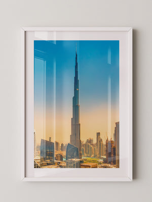 Burj Khalifa Skyline Pastellfarben
