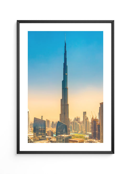 Burj Khalifa Skyline Pastellfarben