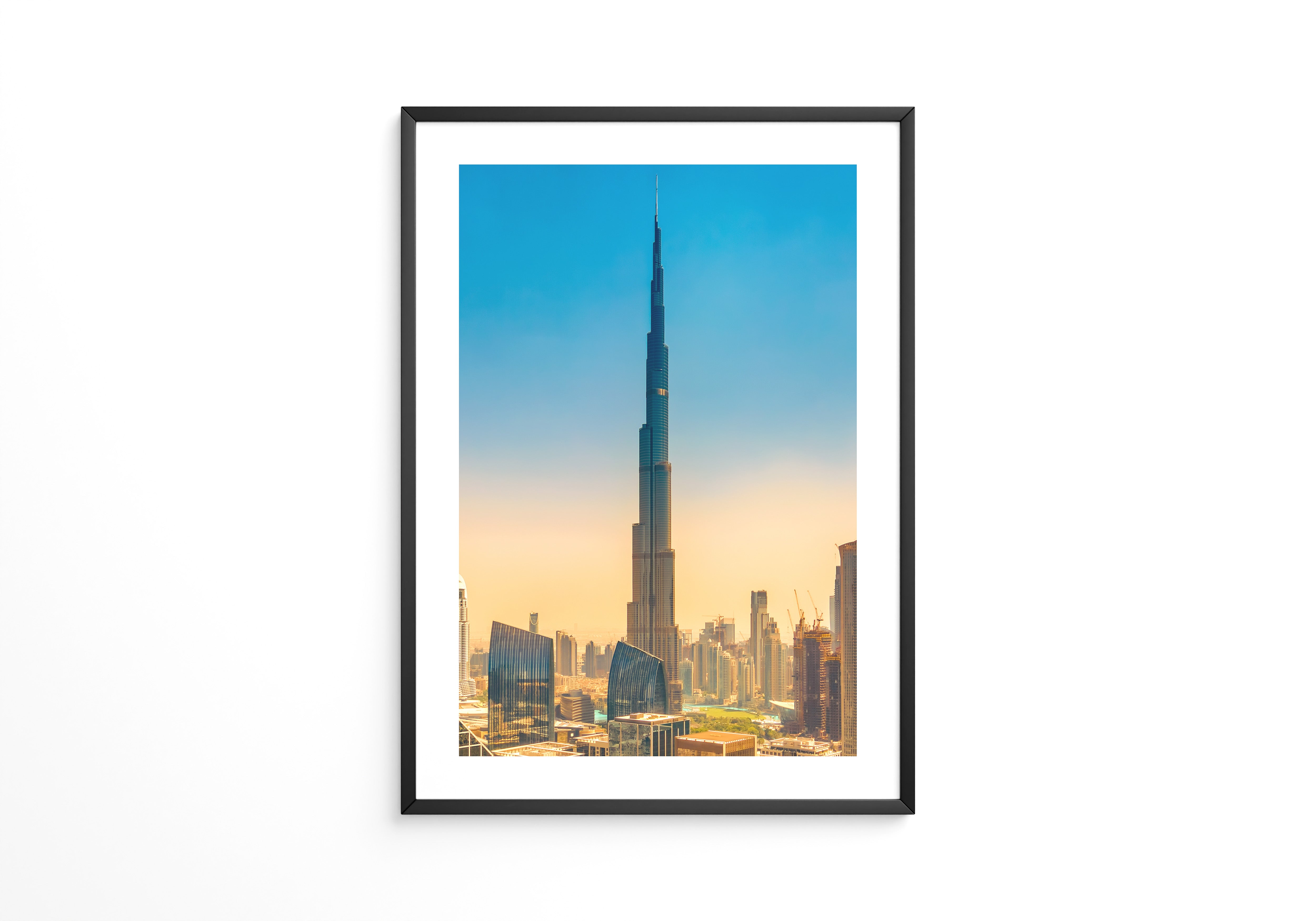 Burj Khalifa Skyline Pastellfarben