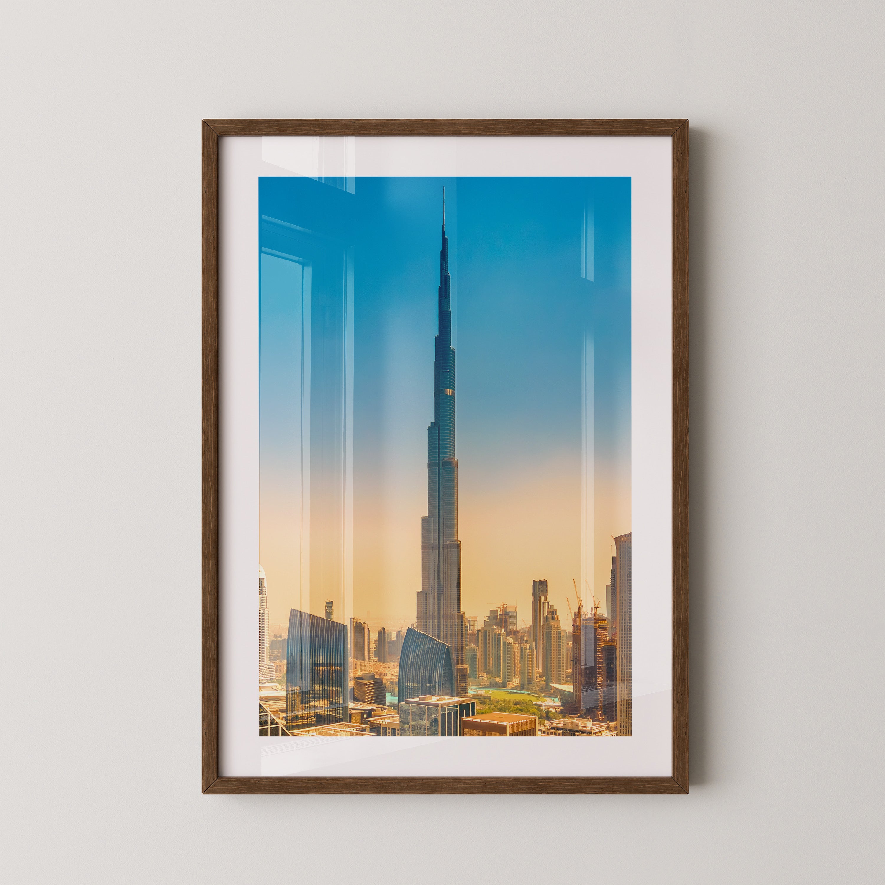 Burj Khalifa Skyline Pastellfarben