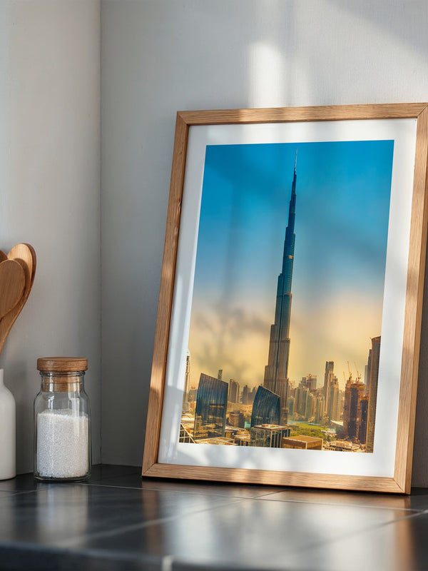 Burj Khalifa Skyline Pastellfarben