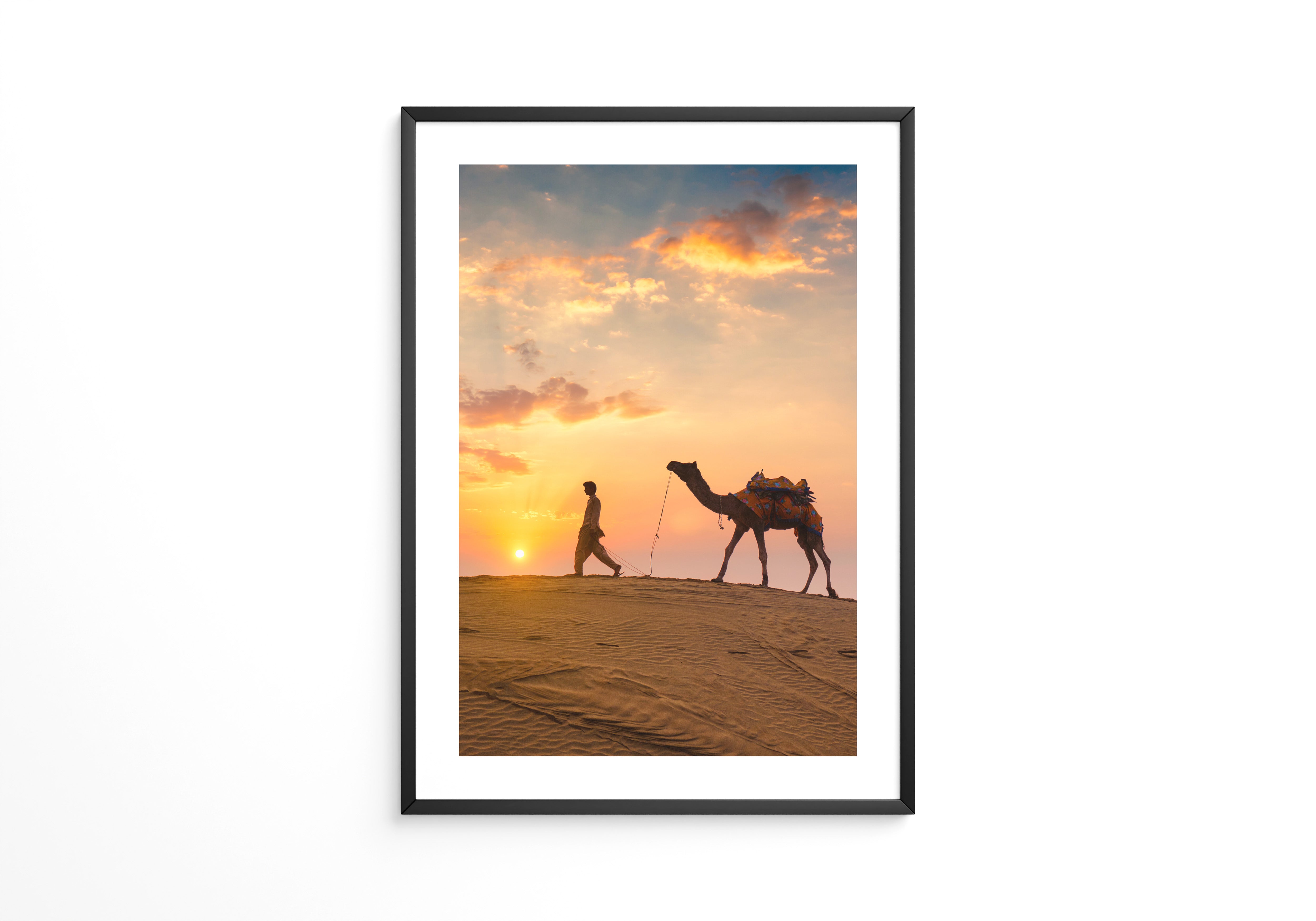 Wüstenkarawane Sonnenuntergang