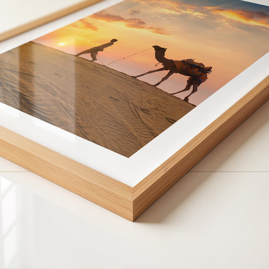 Wüstenkarawane Sonnenuntergang