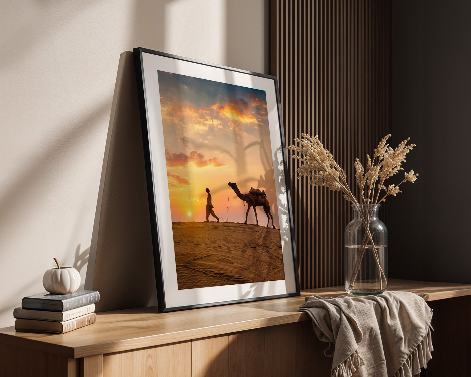 Wüstenkarawane Sonnenuntergang