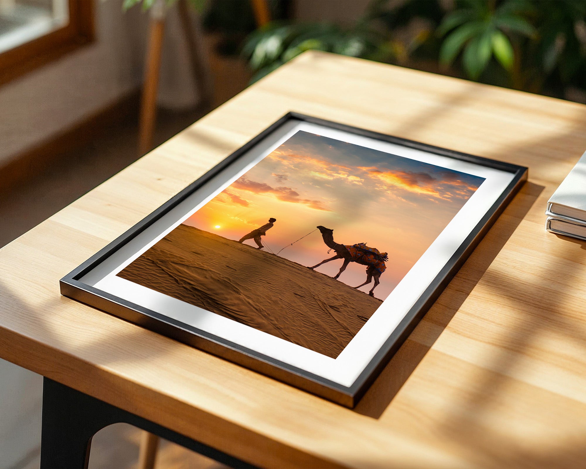 Wüstenkarawane Sonnenuntergang