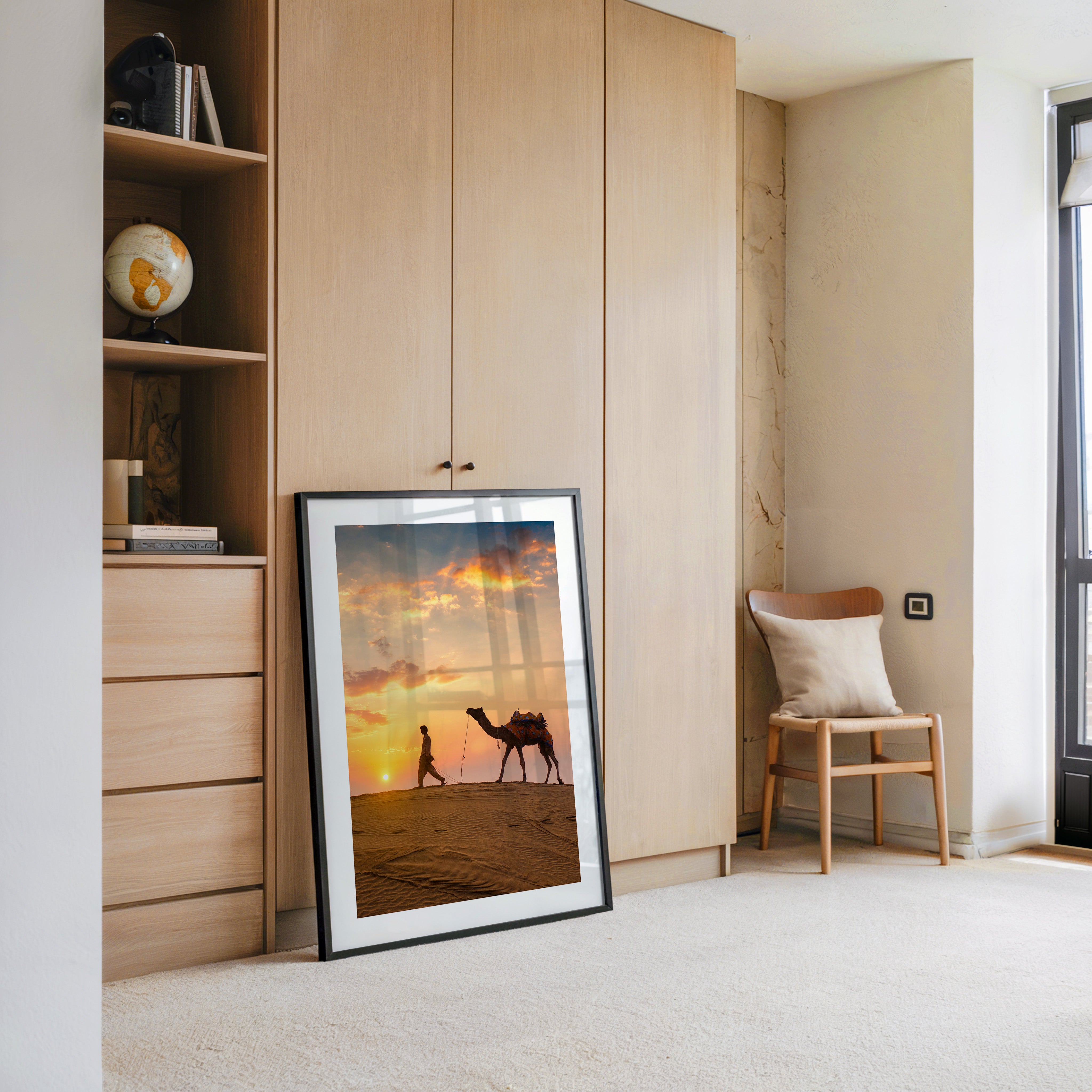 Wüstenkarawane Sonnenuntergang