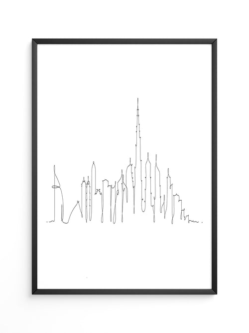 Skyline Kontur Linie