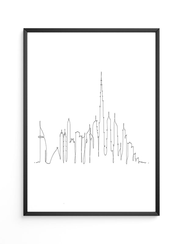 Skyline Kontur Linie
