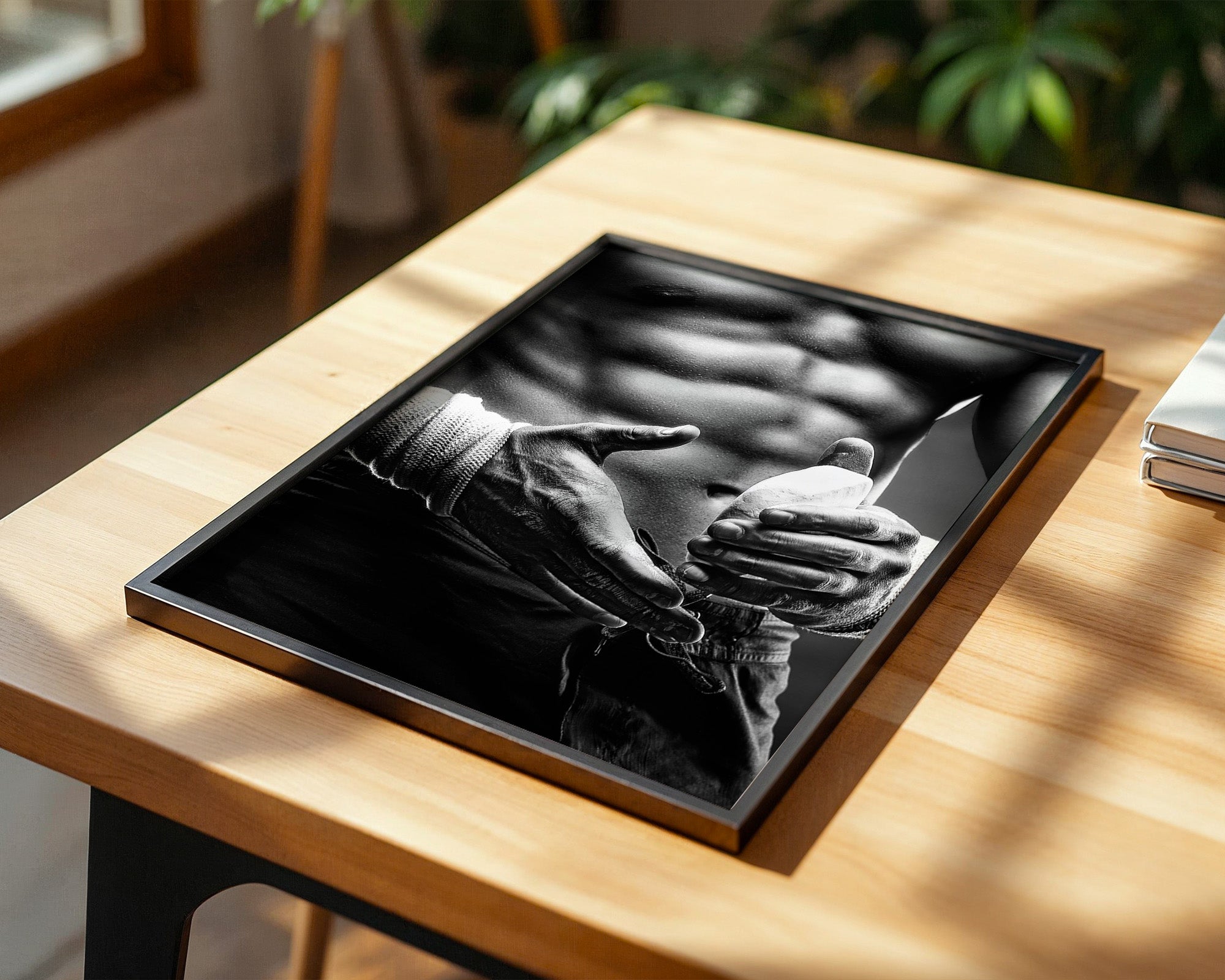 Boxer Hände Nahaufnahme S/W