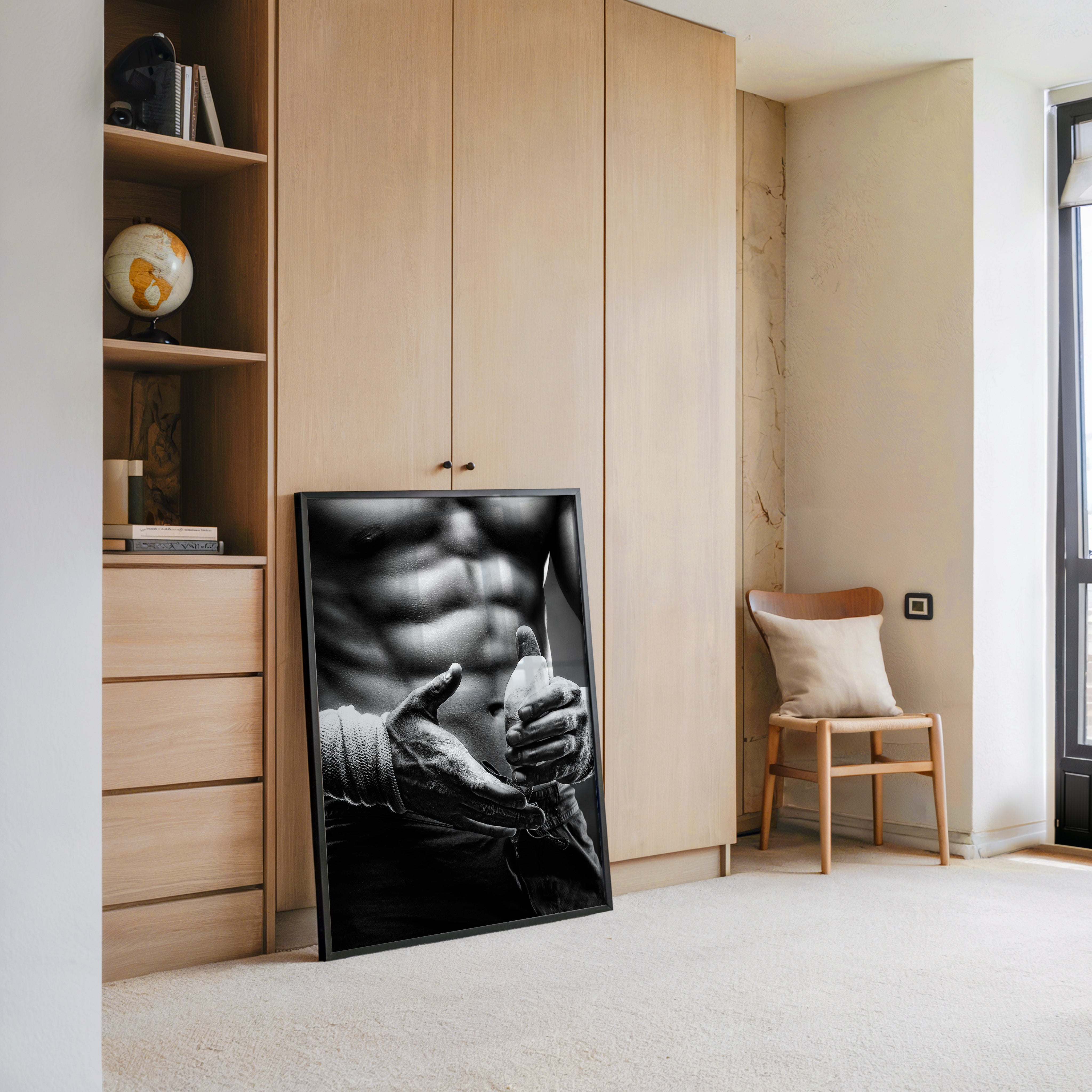 Boxer Hände Nahaufnahme S/W