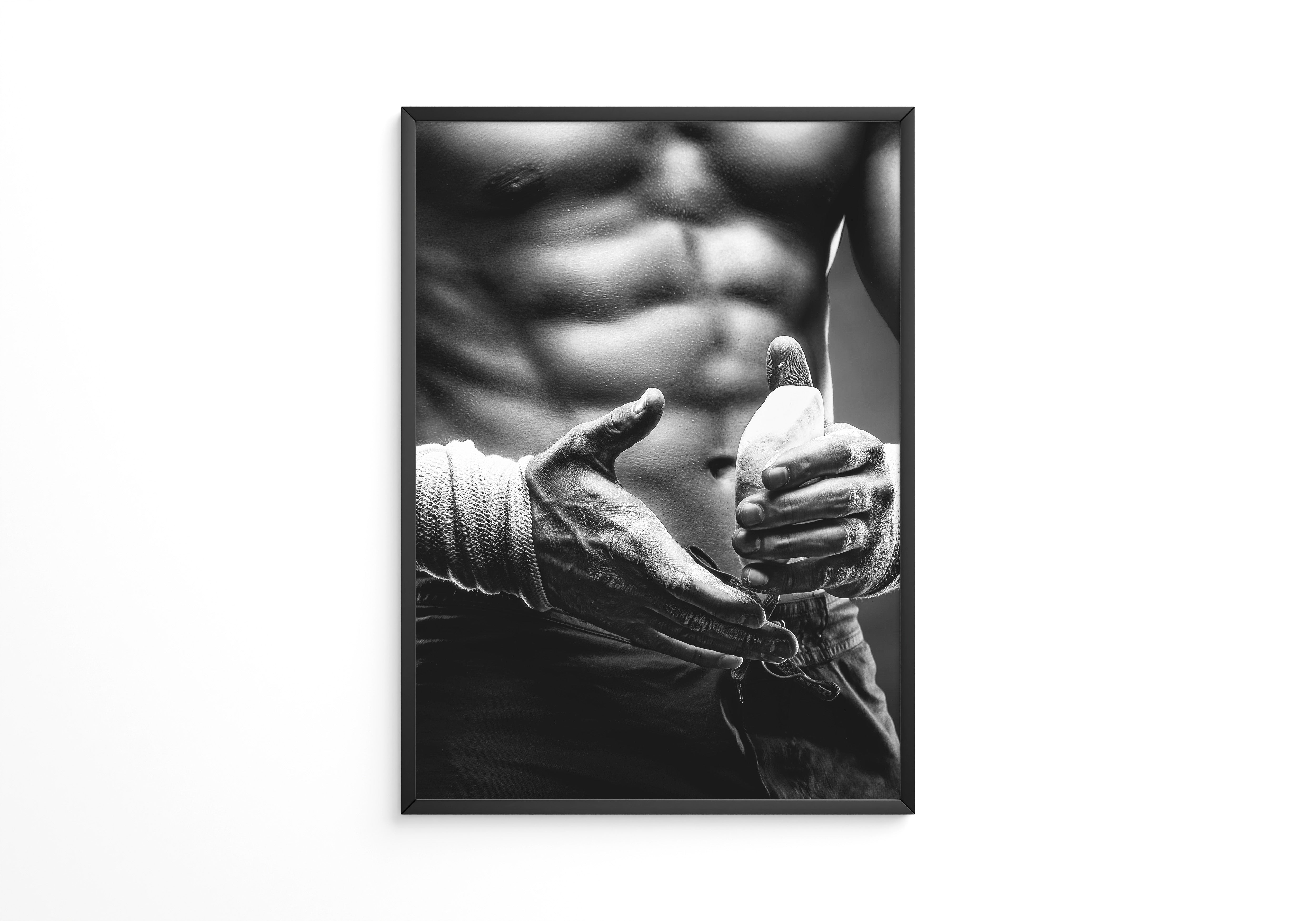 Boxer Hände Nahaufnahme S/W