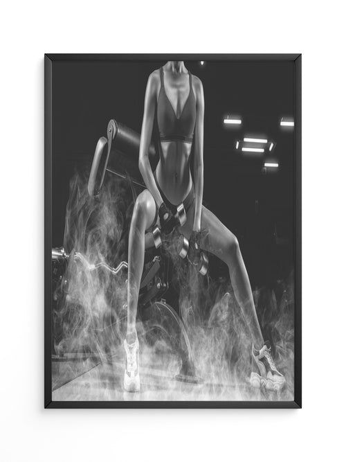 Fitness Gewichtheben Rauch S/W