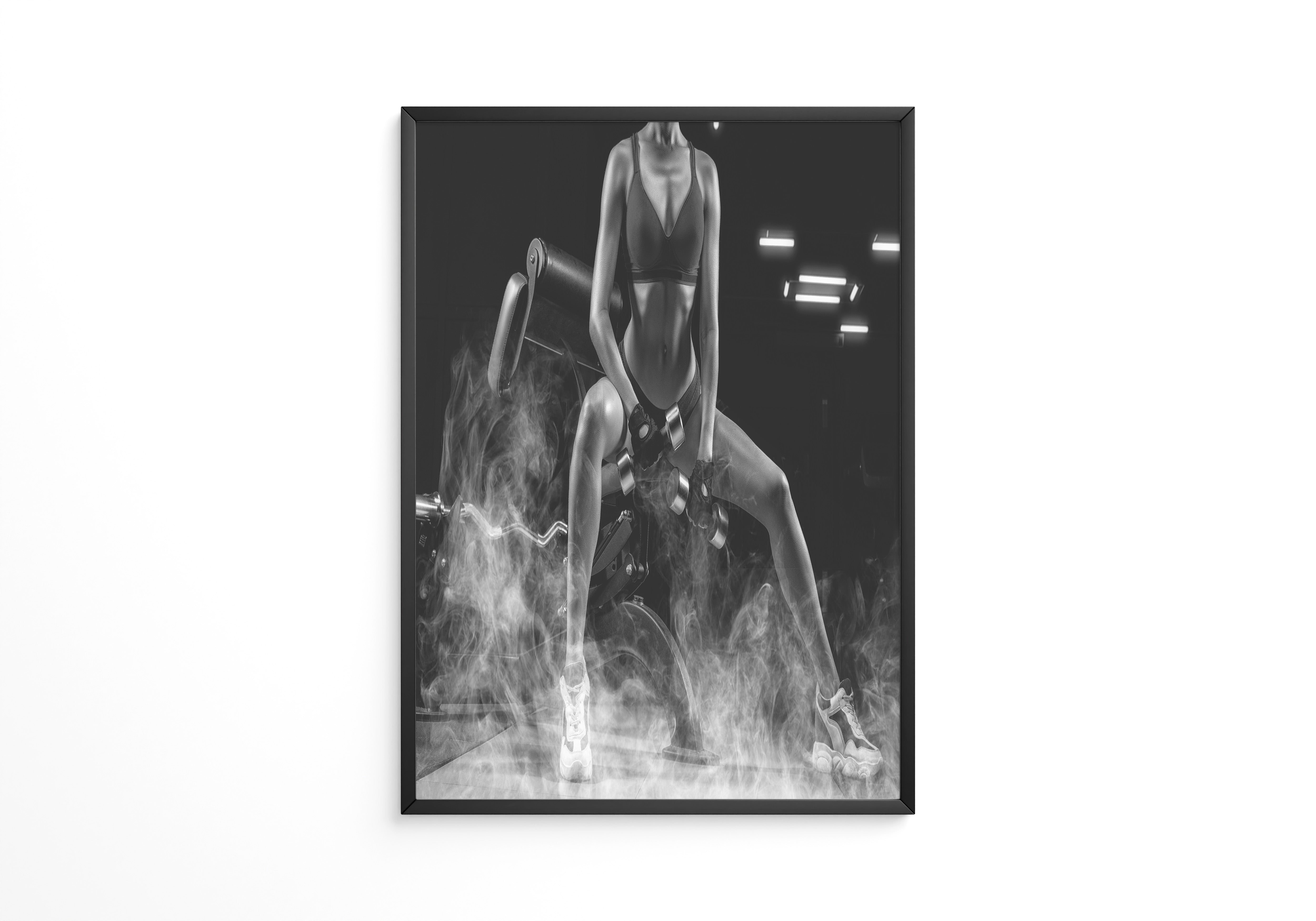 Fitness Gewichtheben Rauch S/W