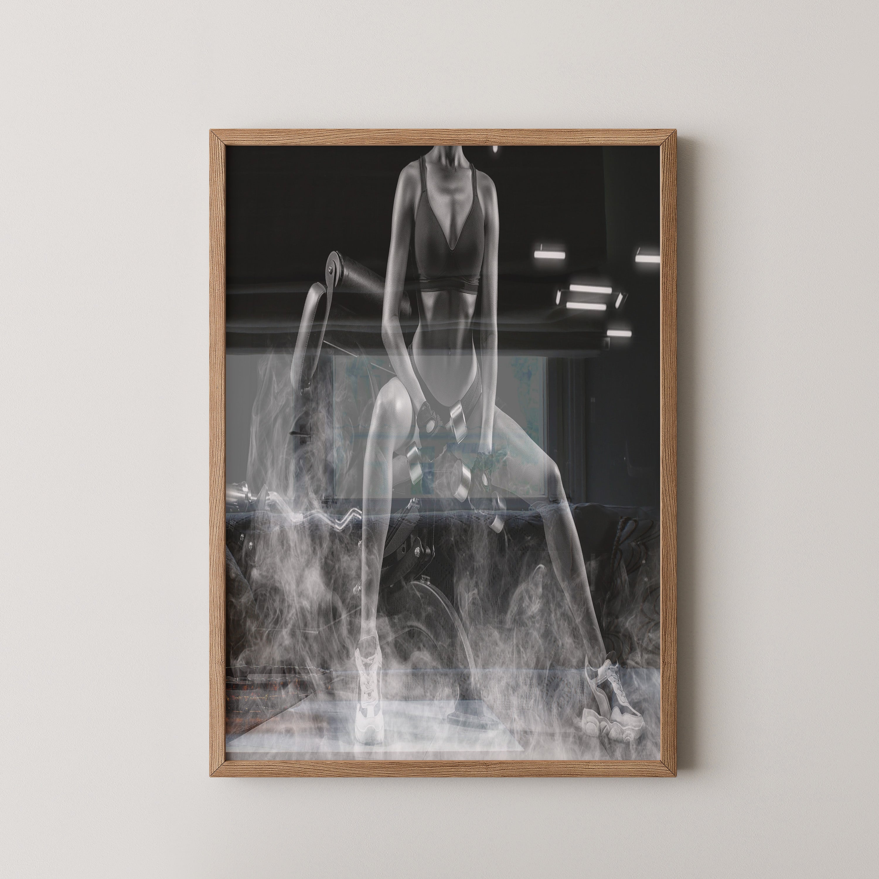 Fitness Gewichtheben Rauch S/W