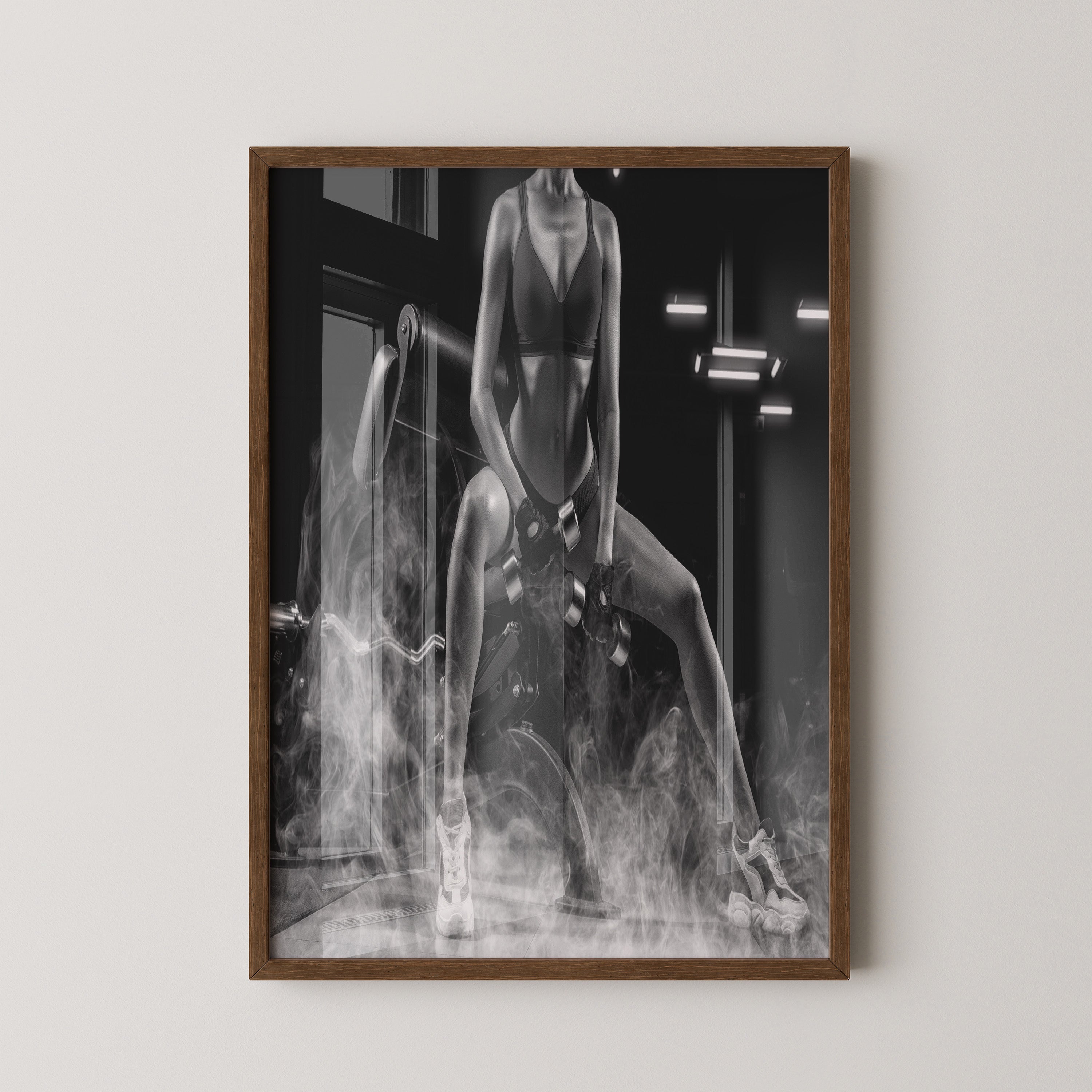 Fitness Gewichtheben Rauch S/W