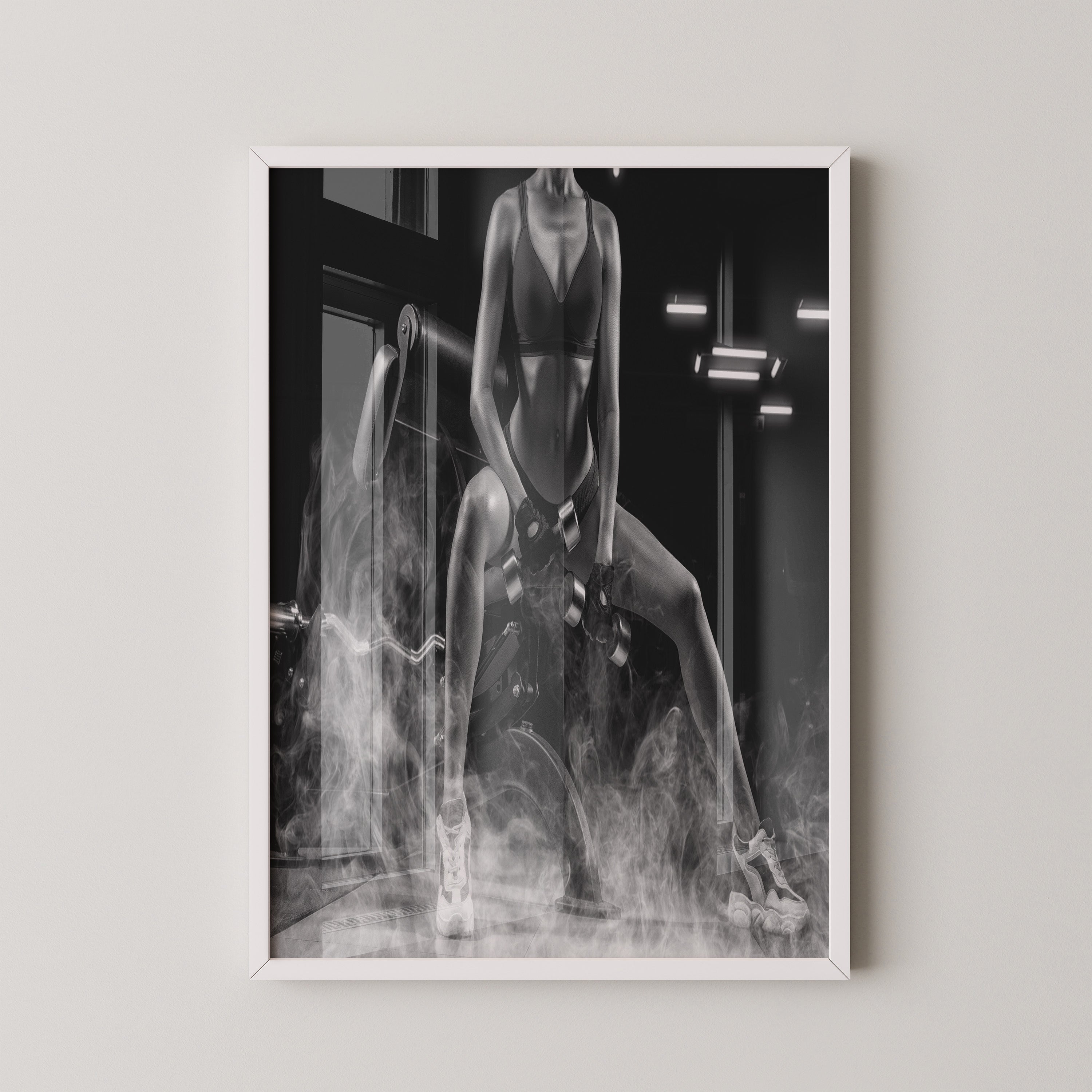 Fitness Gewichtheben Rauch S/W