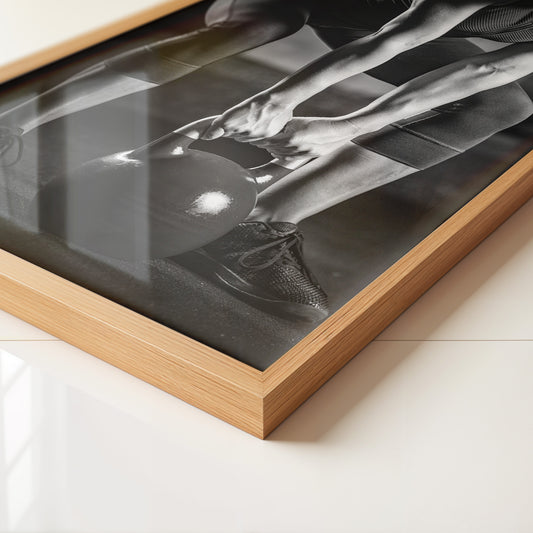 Kettlebell Training Schwarzweiß