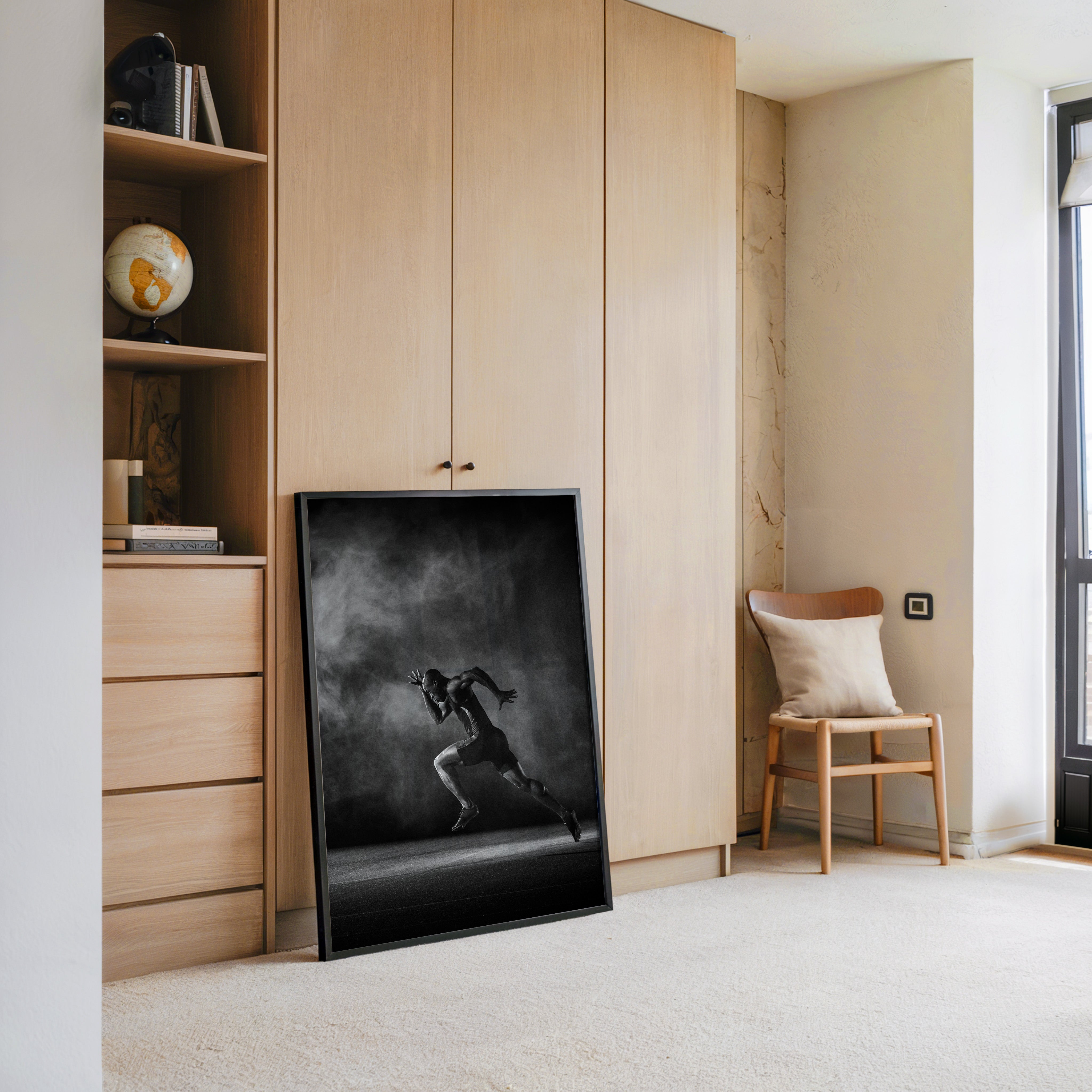 Sprinter Start Schwarz-Weiß