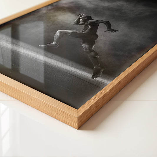 Sprinter Start Schwarz-Weiß