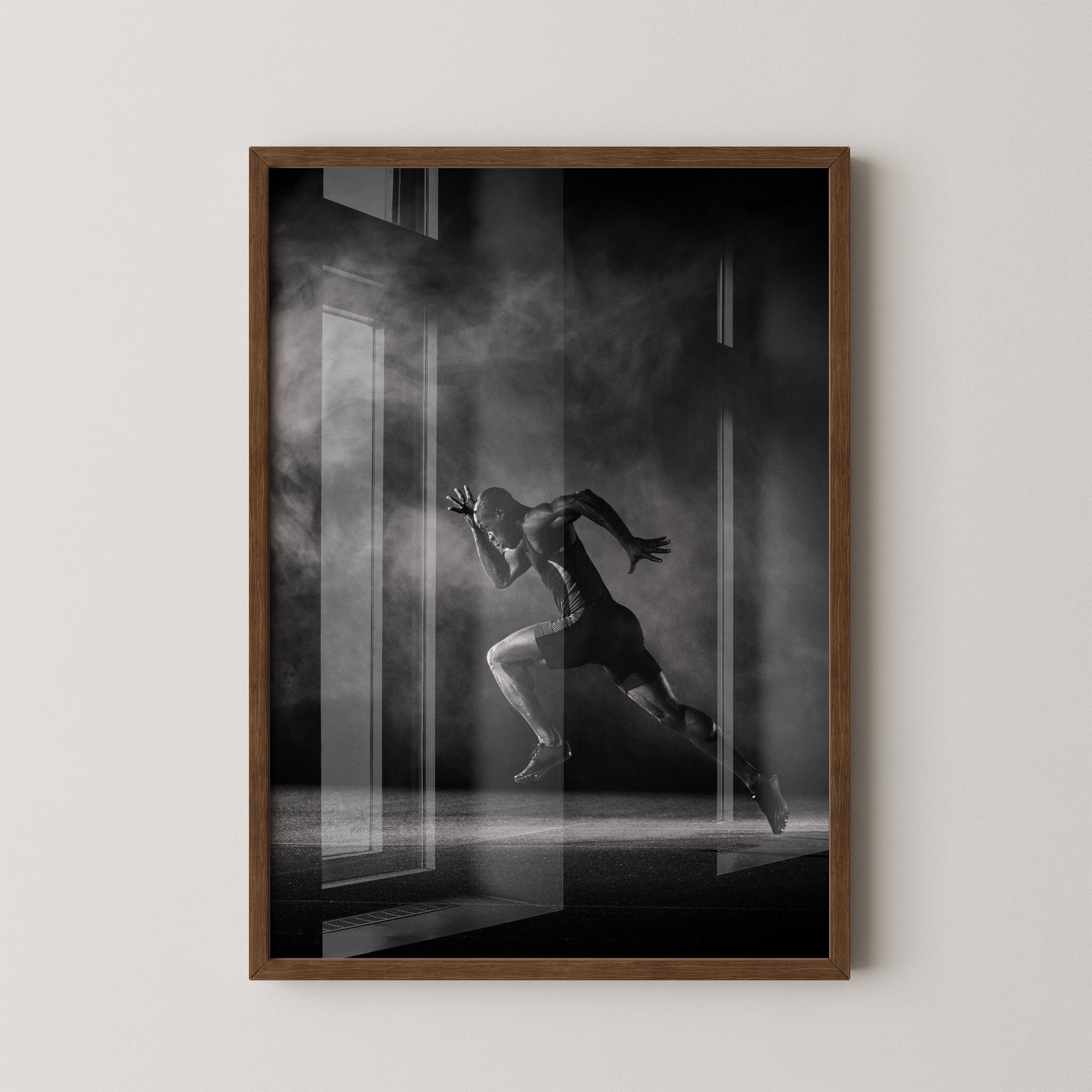 Sprinter Start Schwarz-Weiß