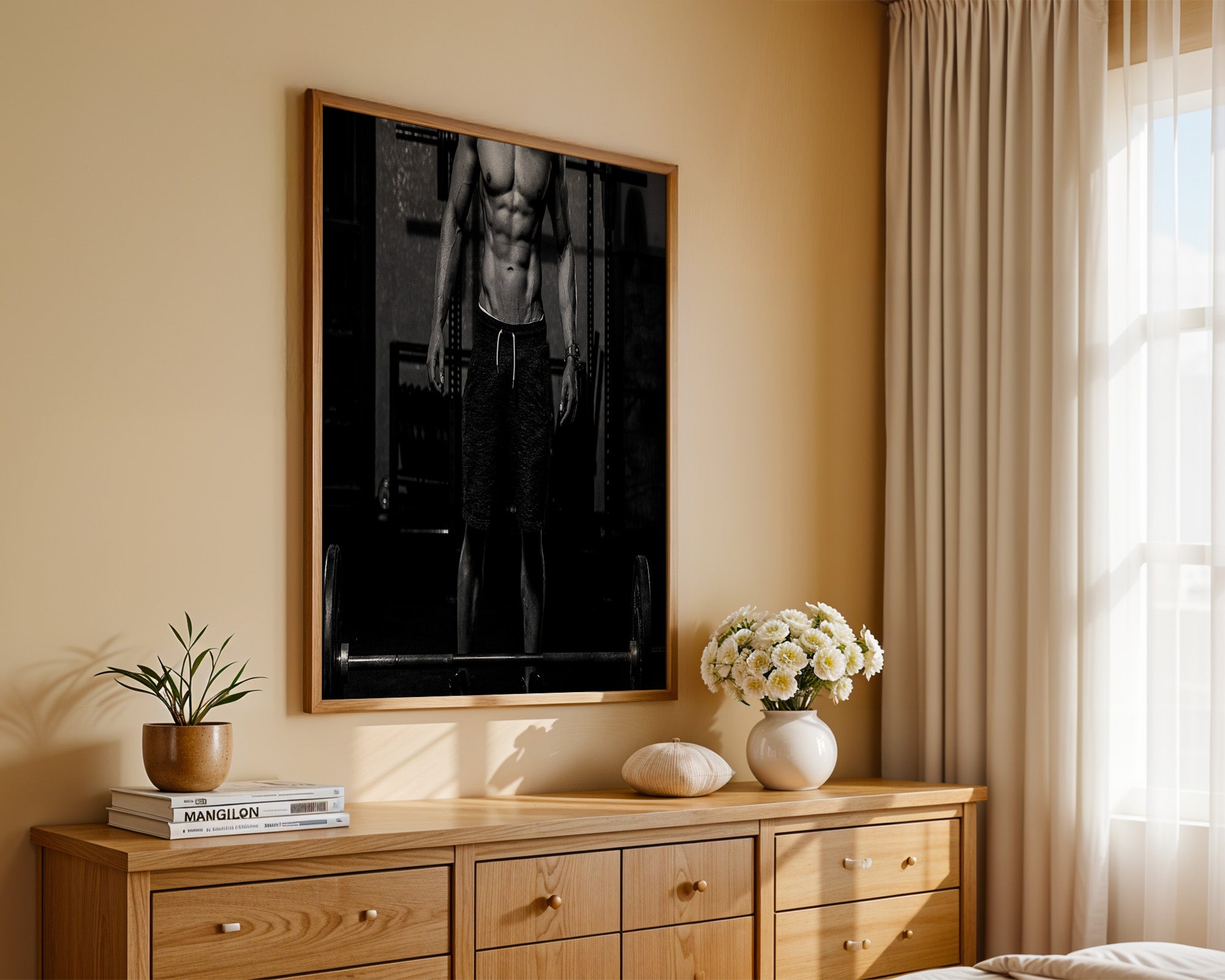 Muskelkraft Schwarzweiß Fitness