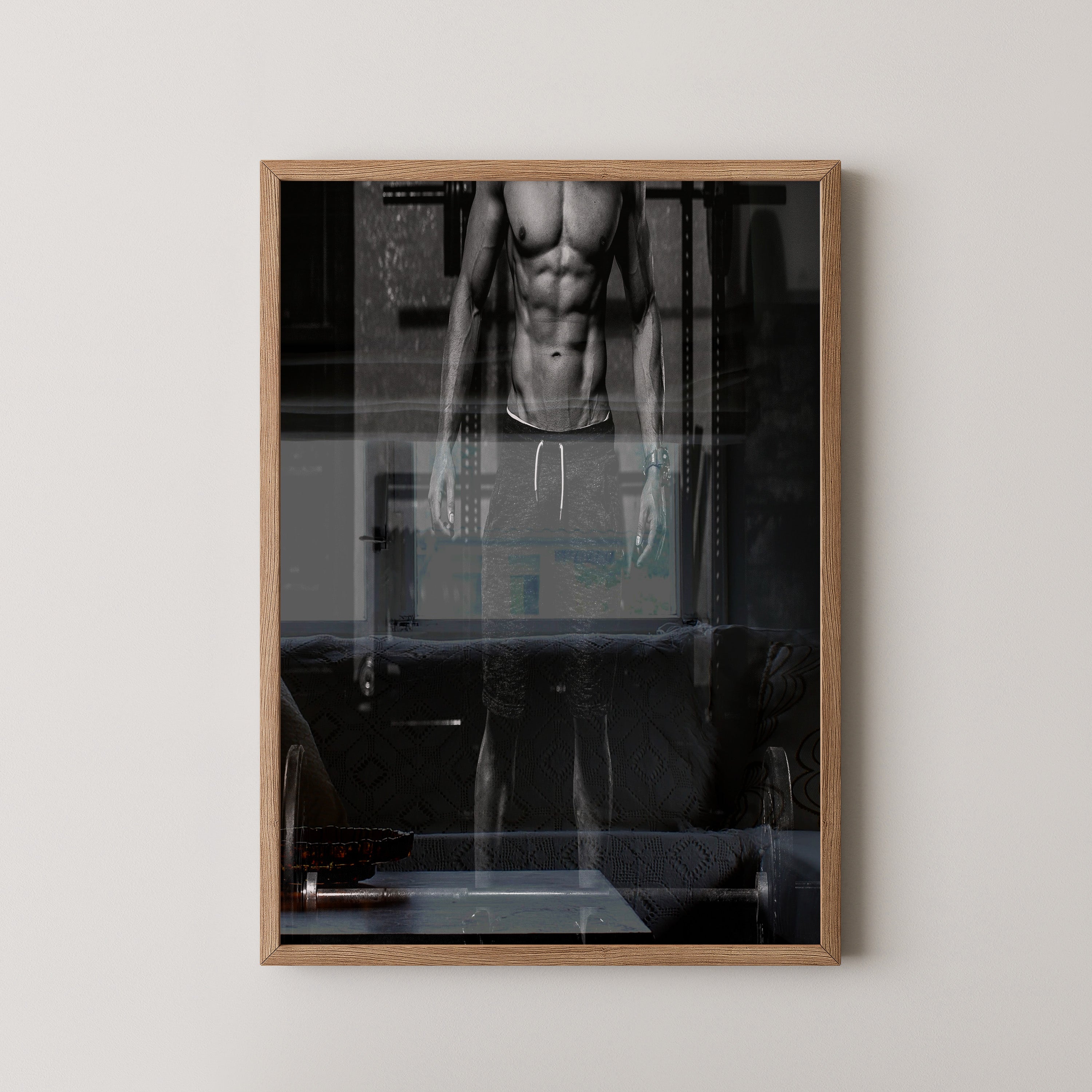 Muskelkraft Schwarzweiß Fitness