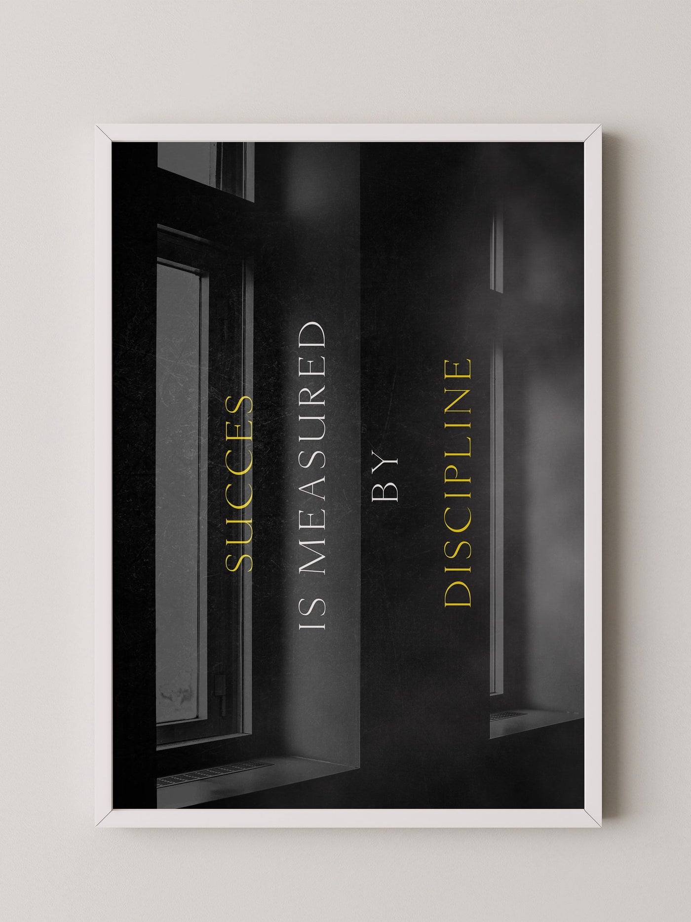 Erfolg Zitat Nebel schwarz-golden