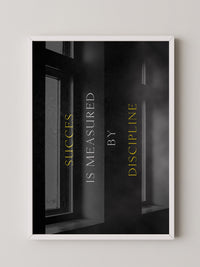 Erfolg Zitat Nebel schwarz-golden