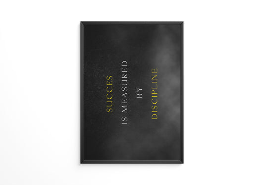 Erfolg Zitat Nebel schwarz-golden