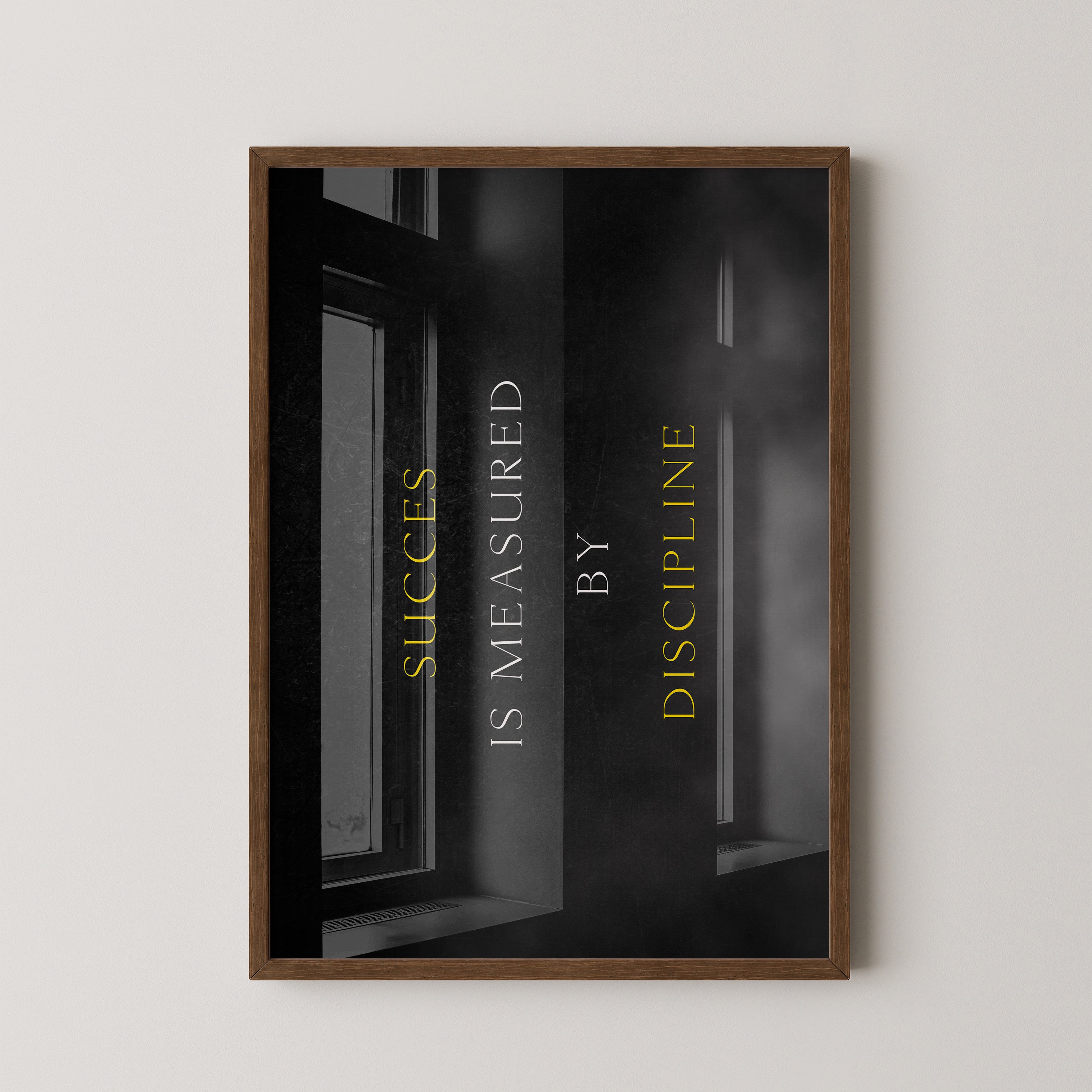 Erfolg Zitat Nebel schwarz-golden