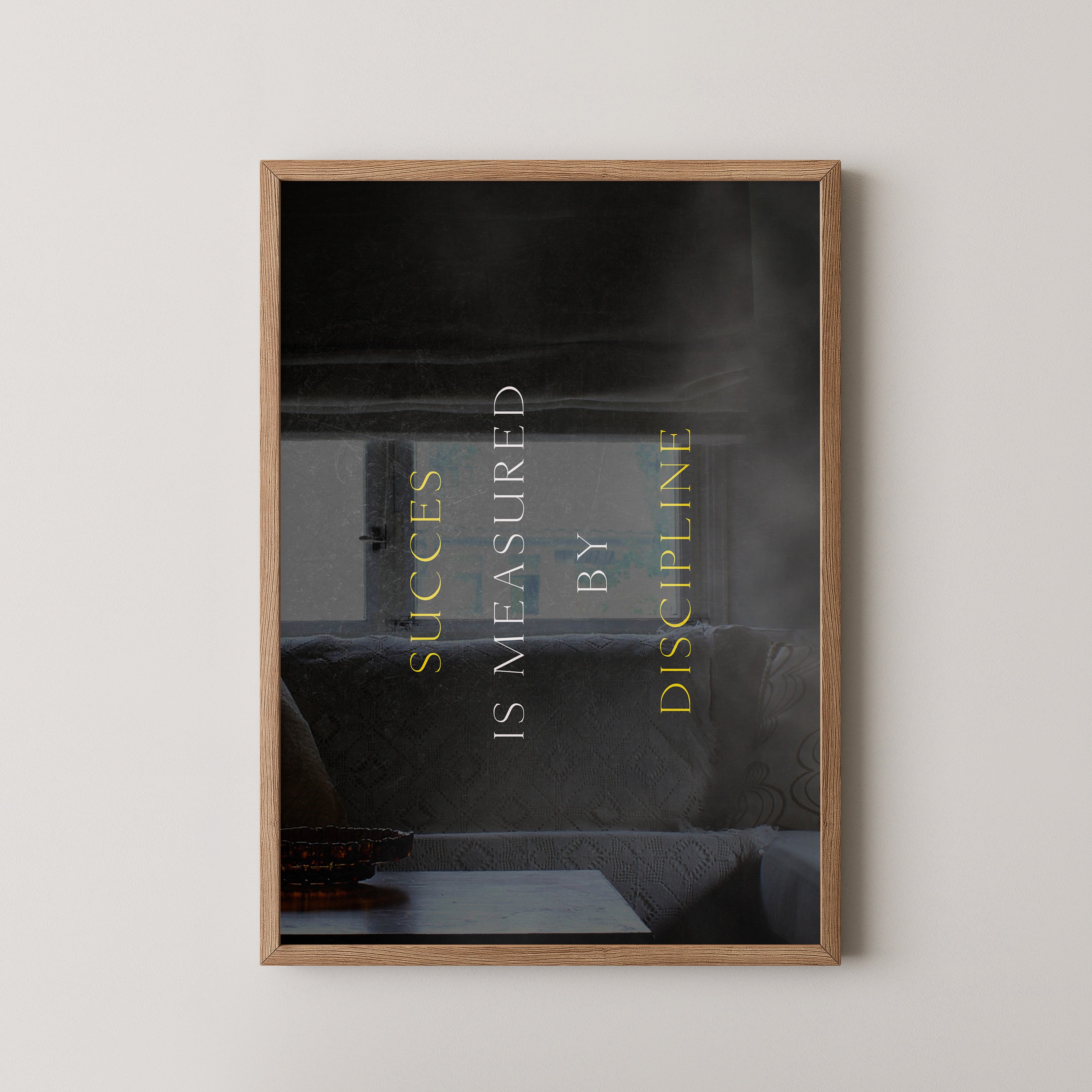 Erfolg Zitat Nebel schwarz-golden