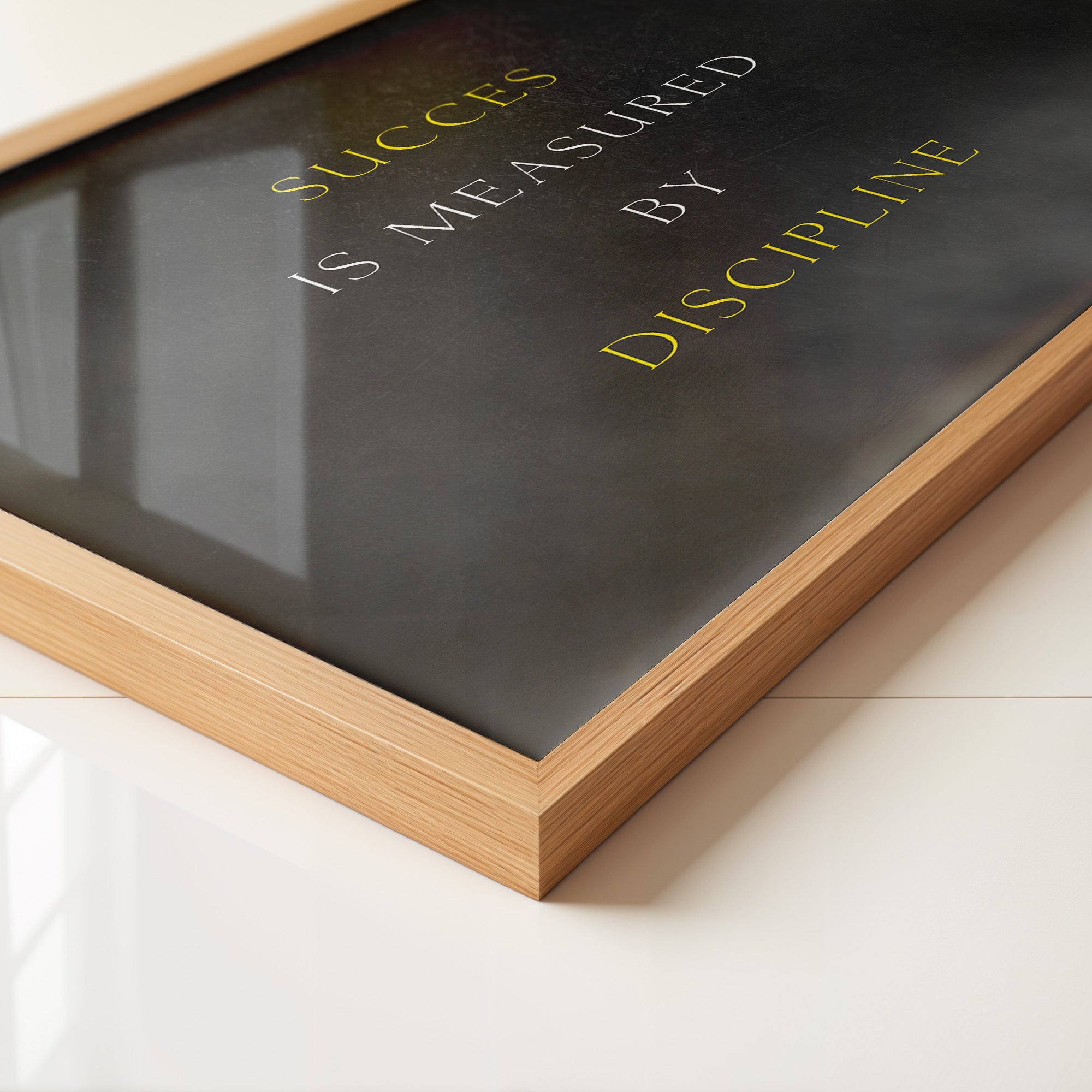 Erfolg Zitat Nebel schwarz-golden