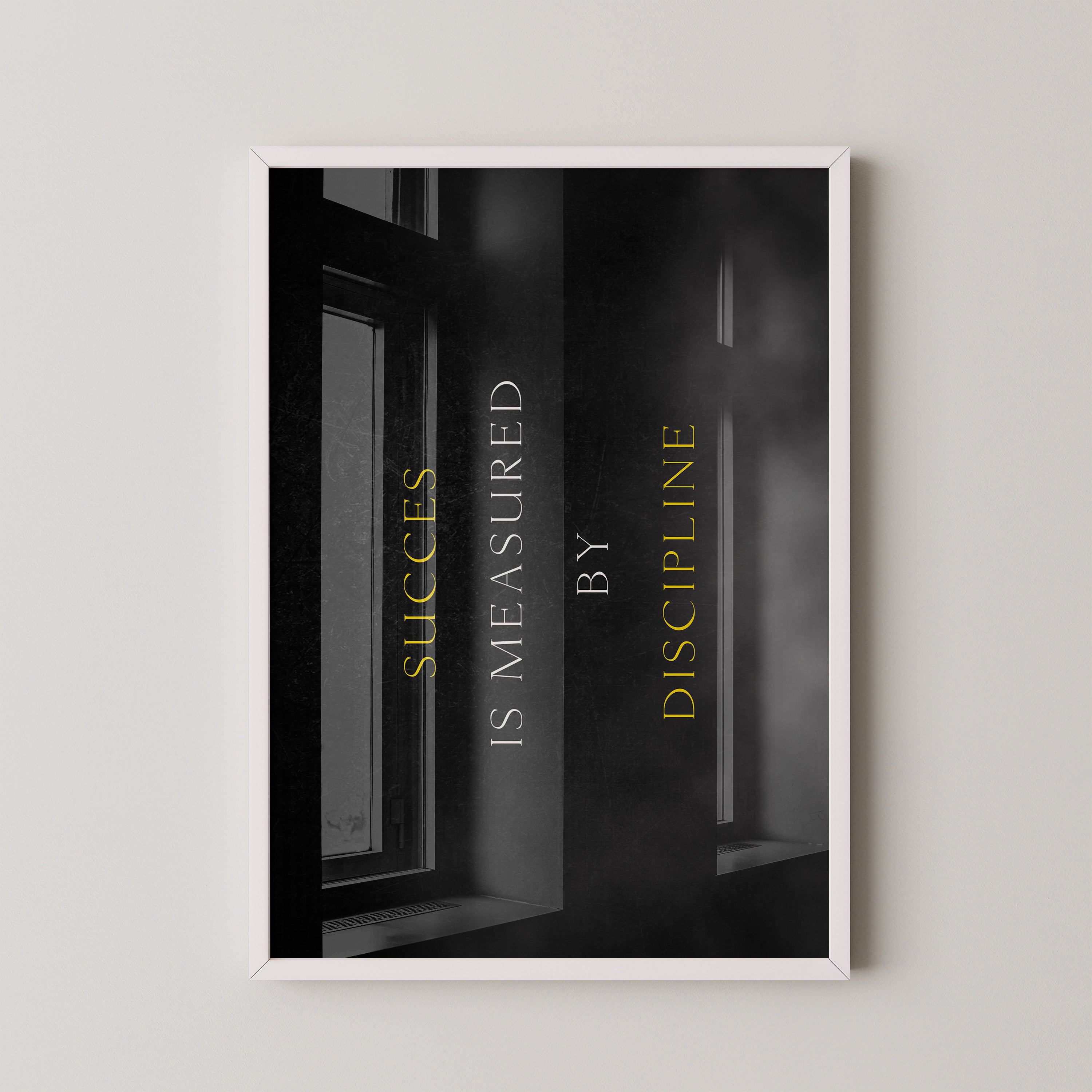 Erfolg Zitat Nebel schwarz-golden