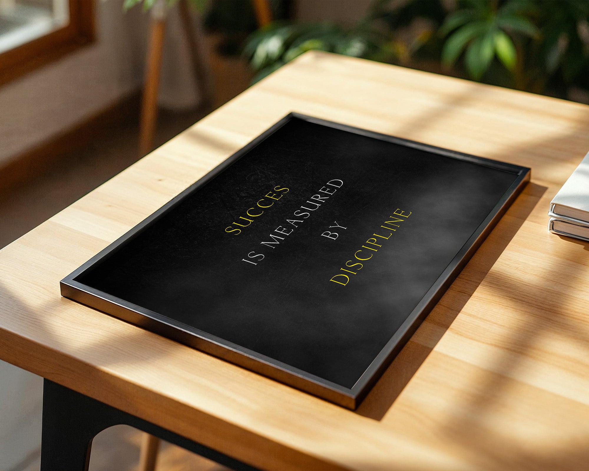 Erfolg Zitat Nebel schwarz-golden