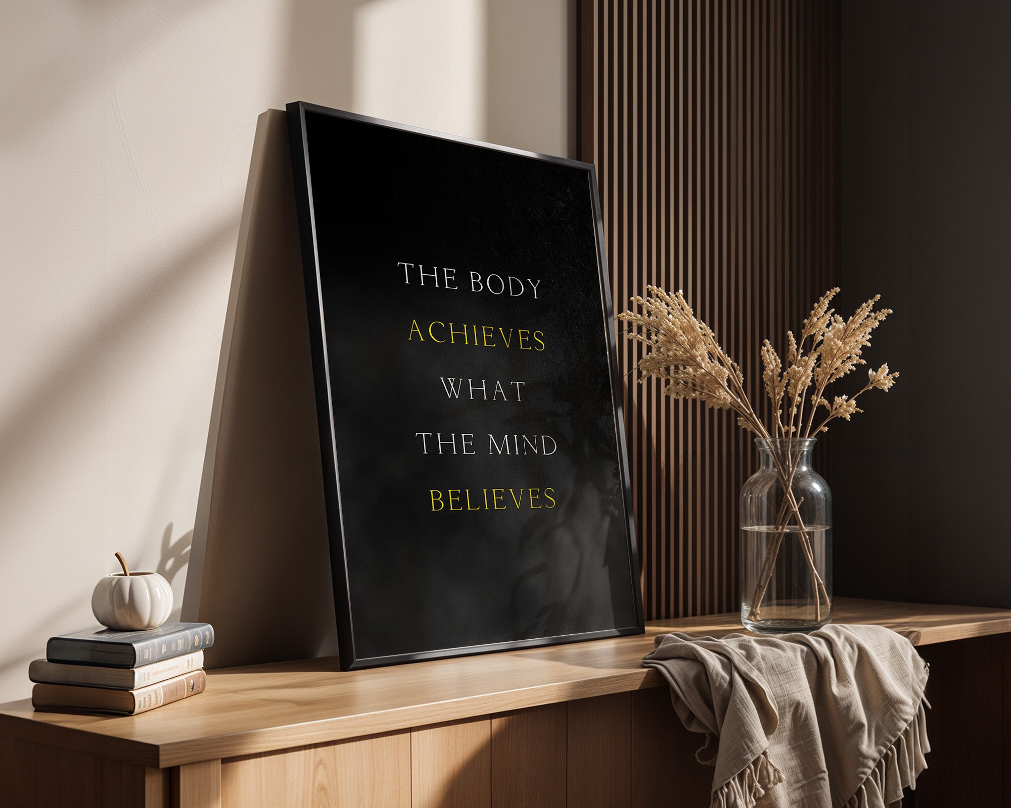 Motivationszitat Schwarz Gelb