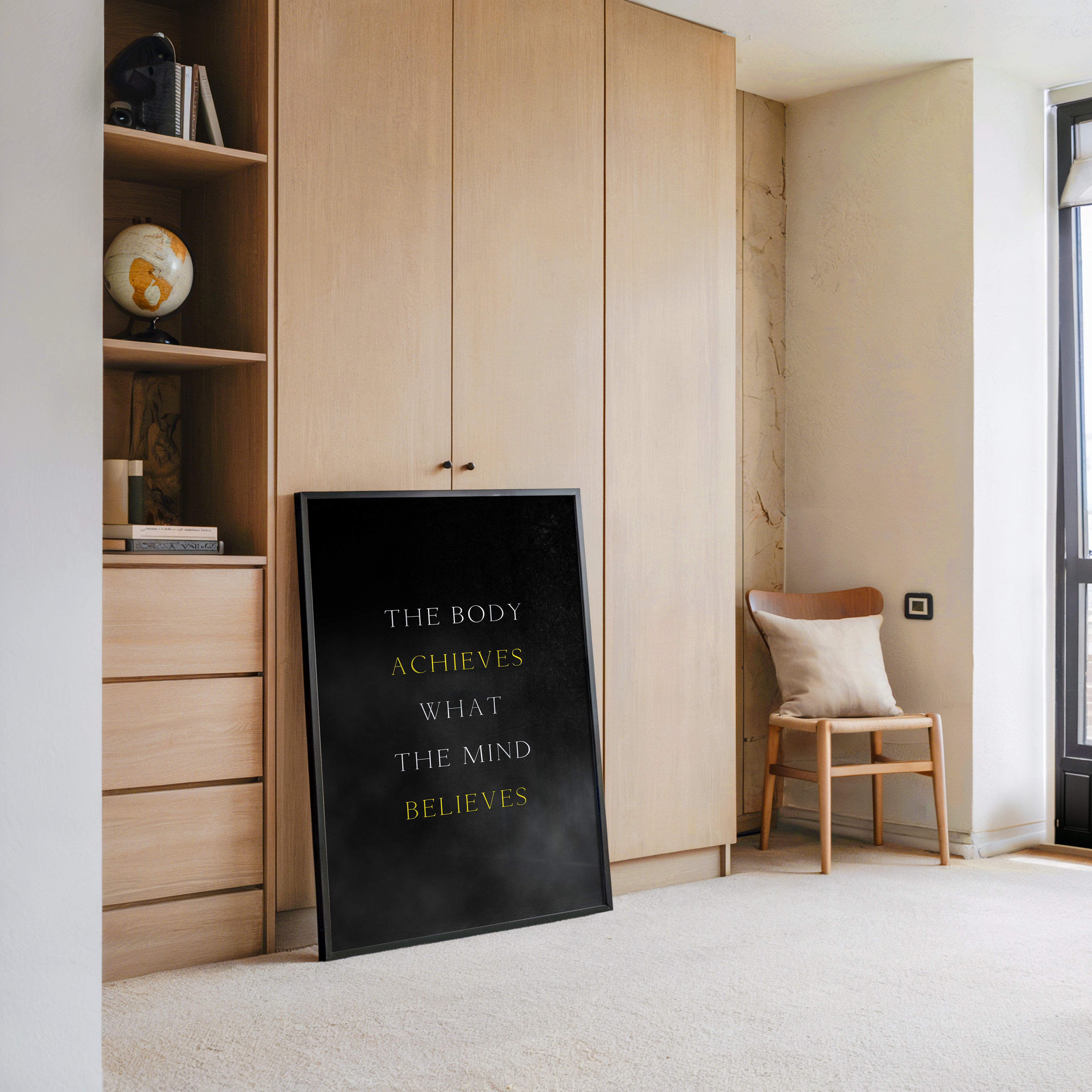 Motivationszitat Schwarz Gelb