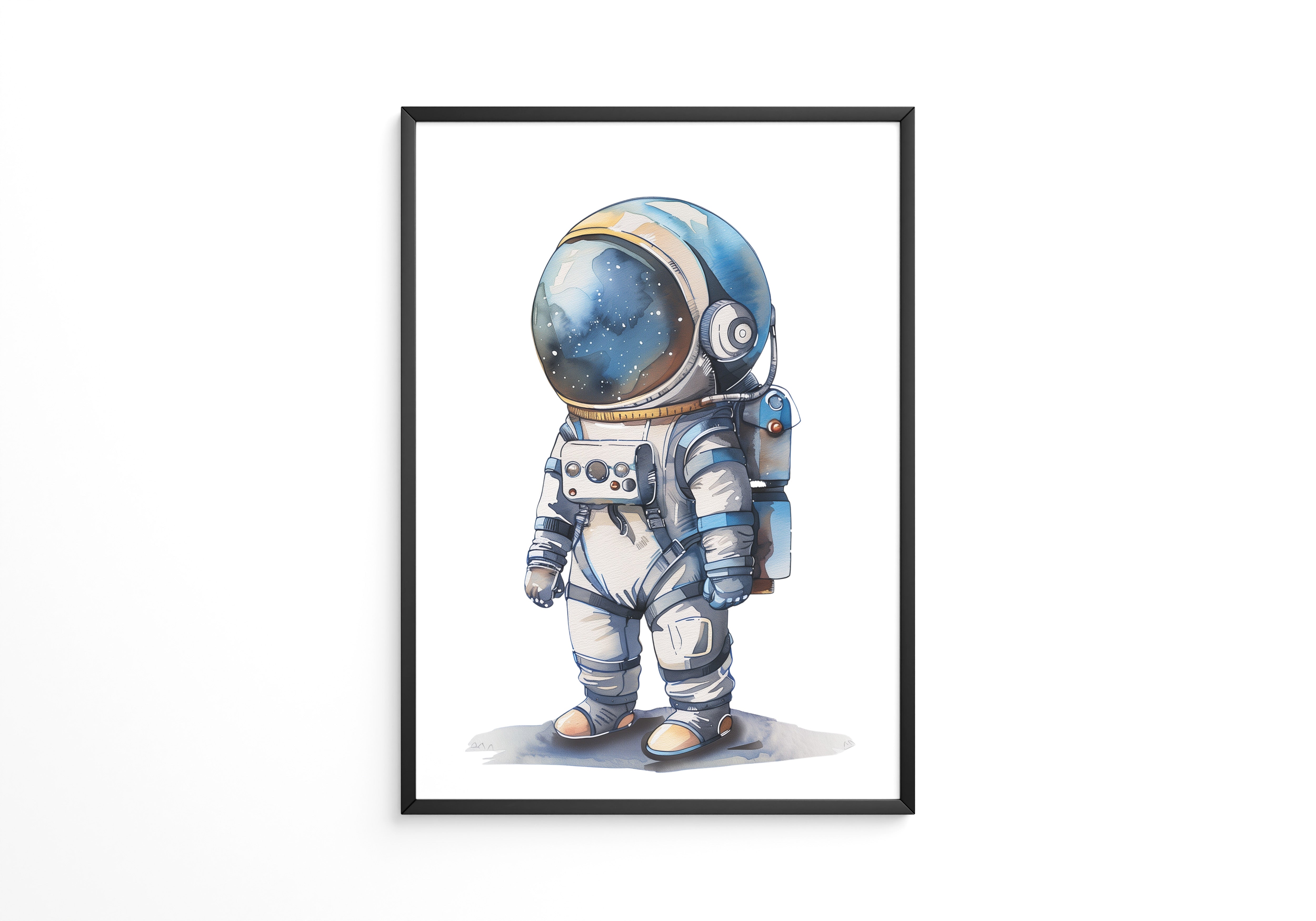 Astronaut Comic-Stil Farbig