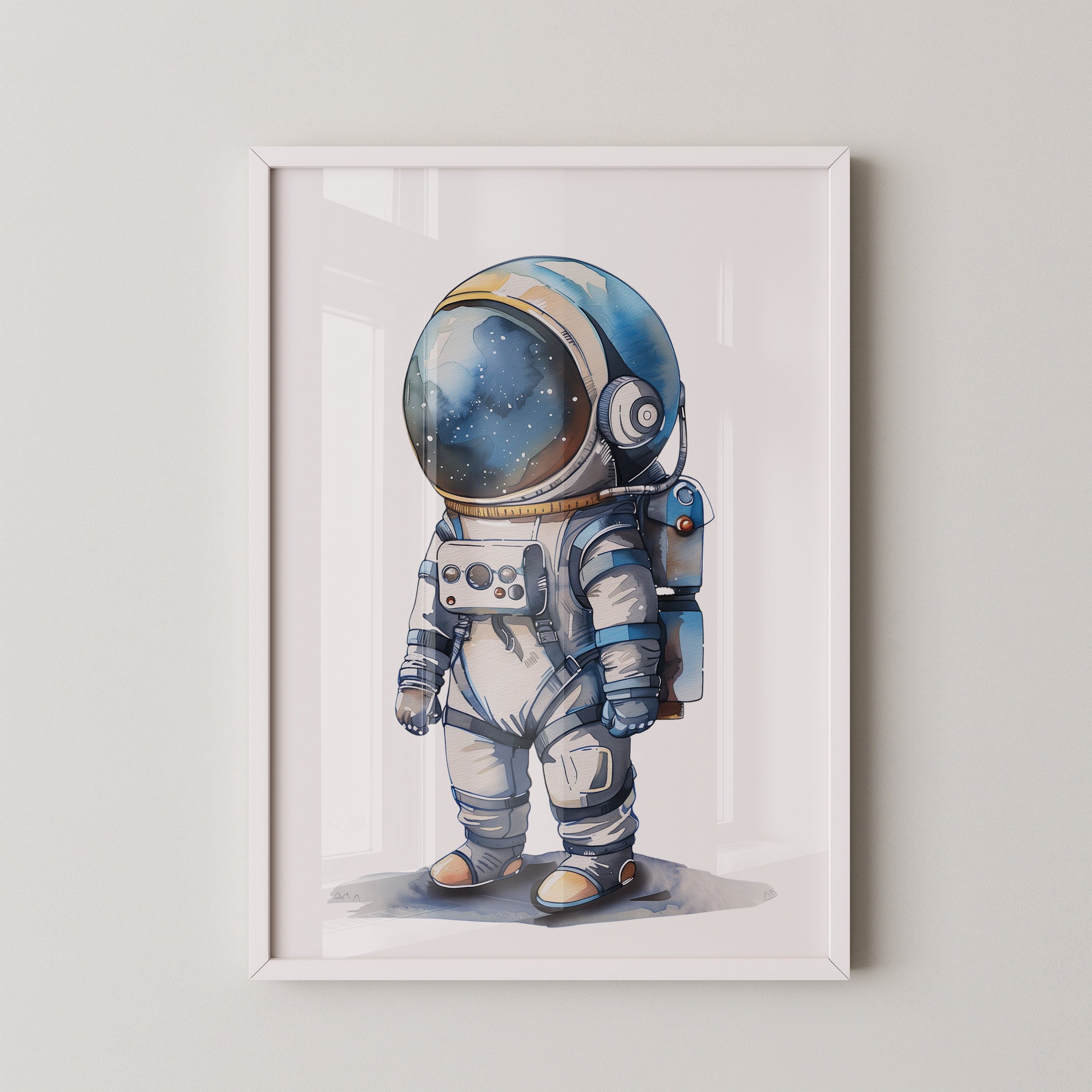 Astronaut Comic-Stil Farbig
