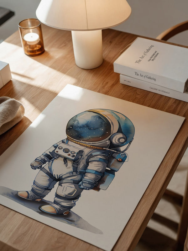Astronaut Comic-Stil Farbig