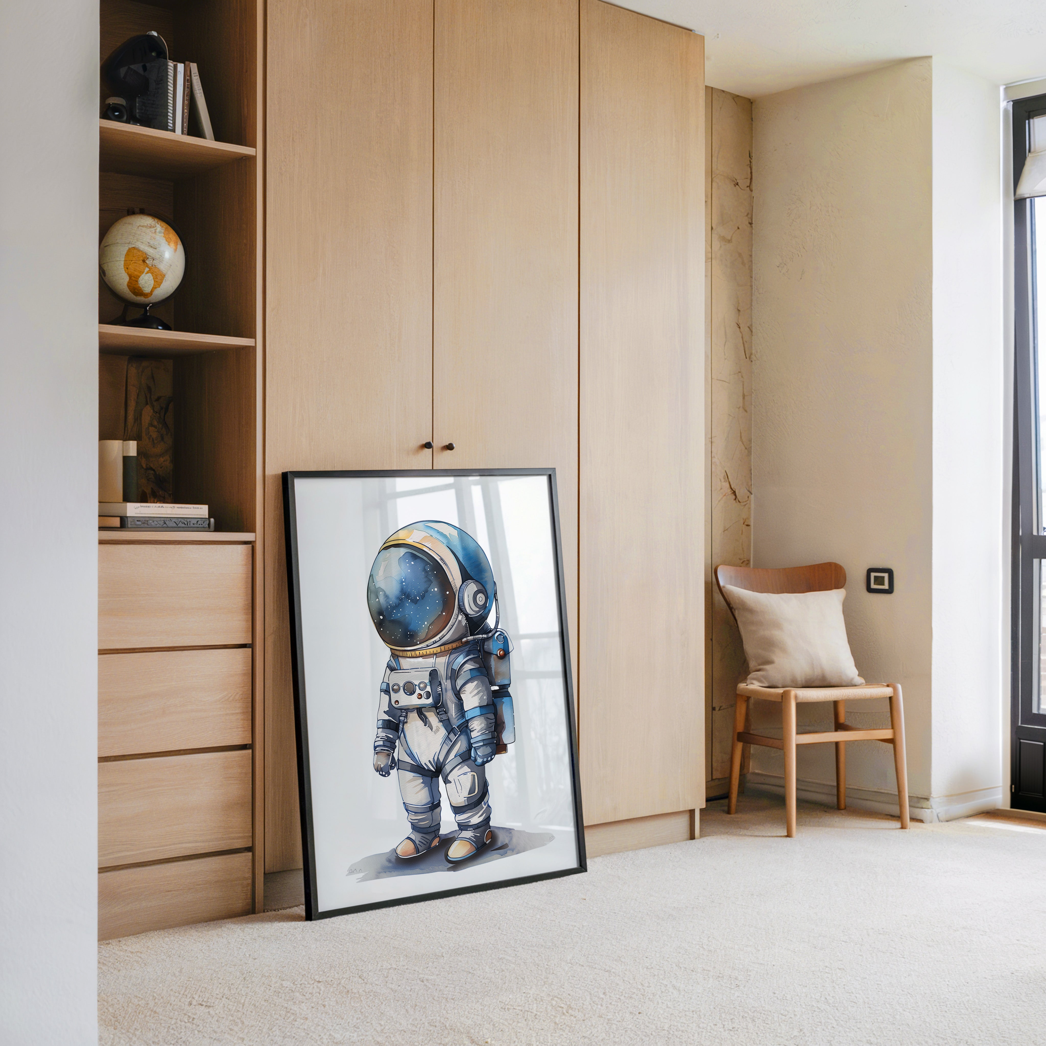 Astronaut Comic-Stil Farbig