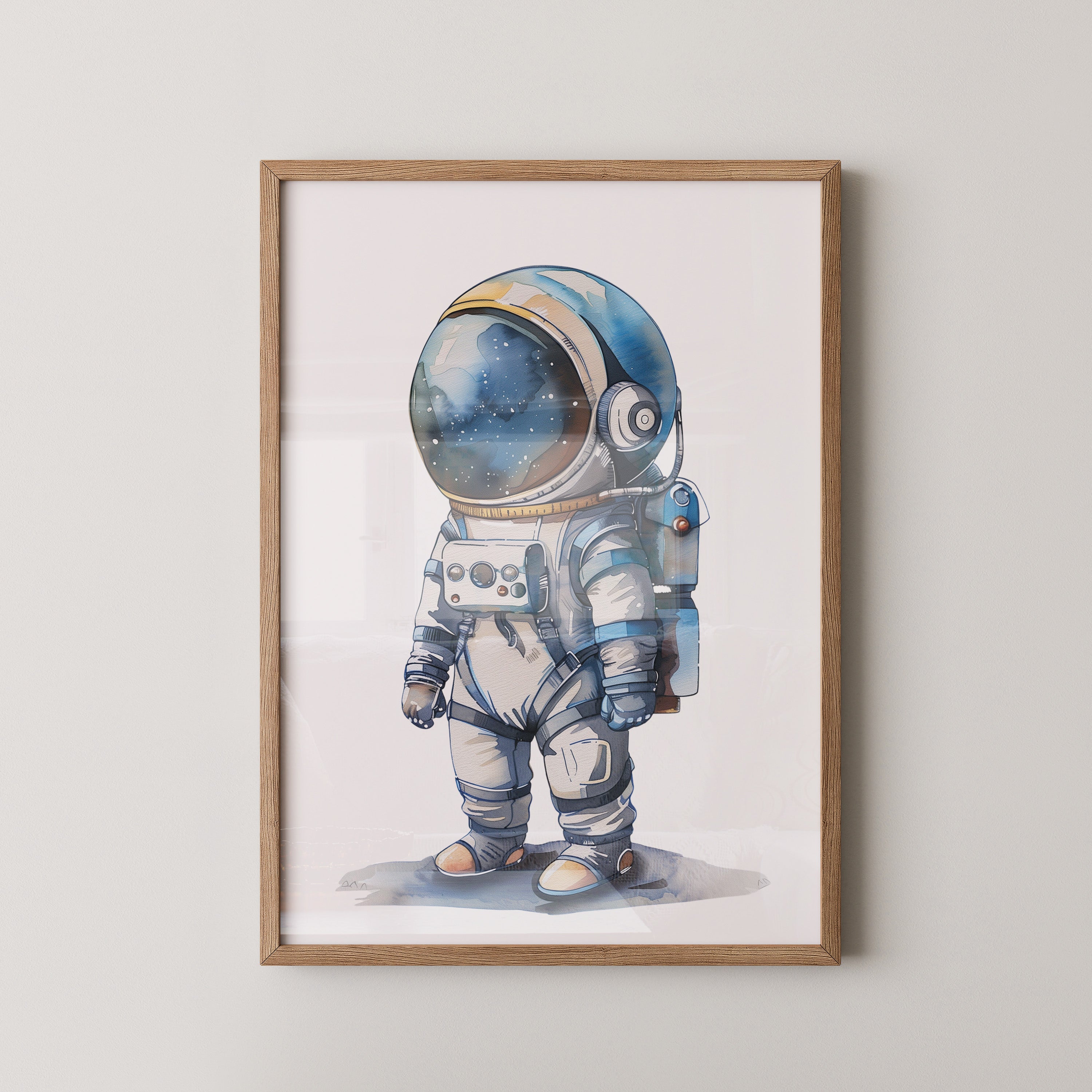 Astronaut Comic-Stil Farbig