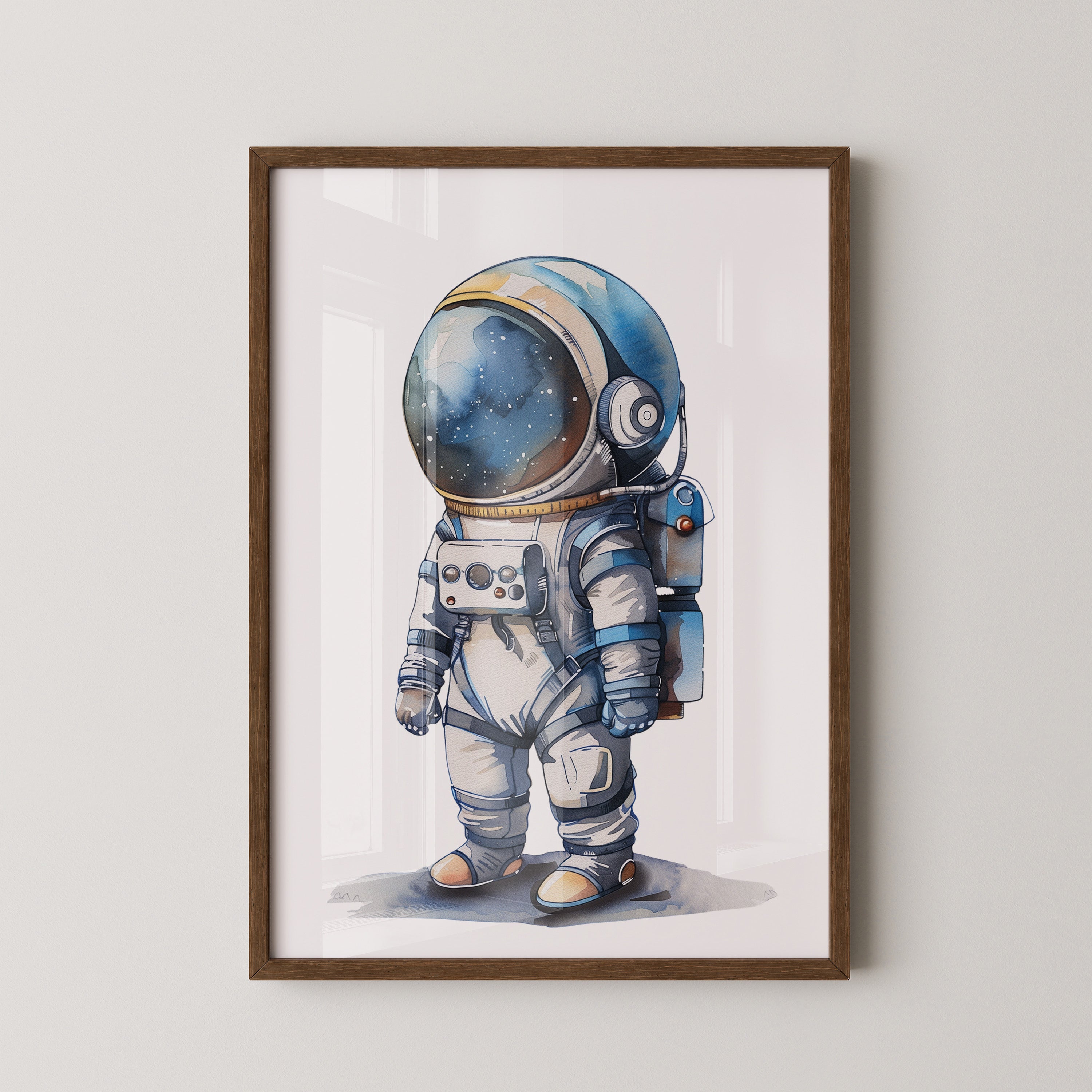 Astronaut Comic-Stil Farbig