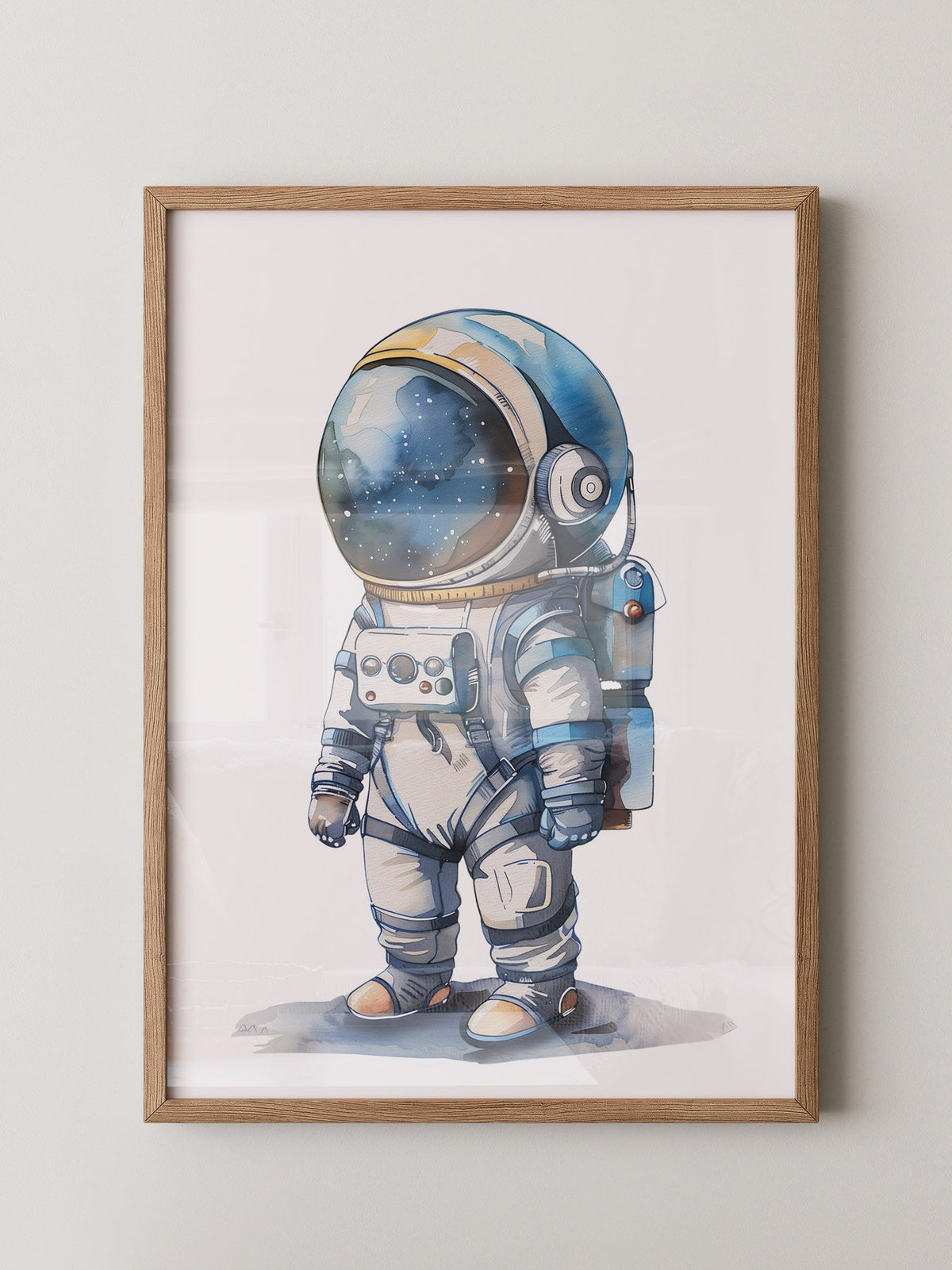 Astronaut Comic-Stil Farbig