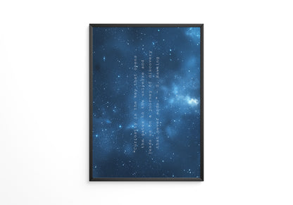 Sternenhimmel Zitat Blau