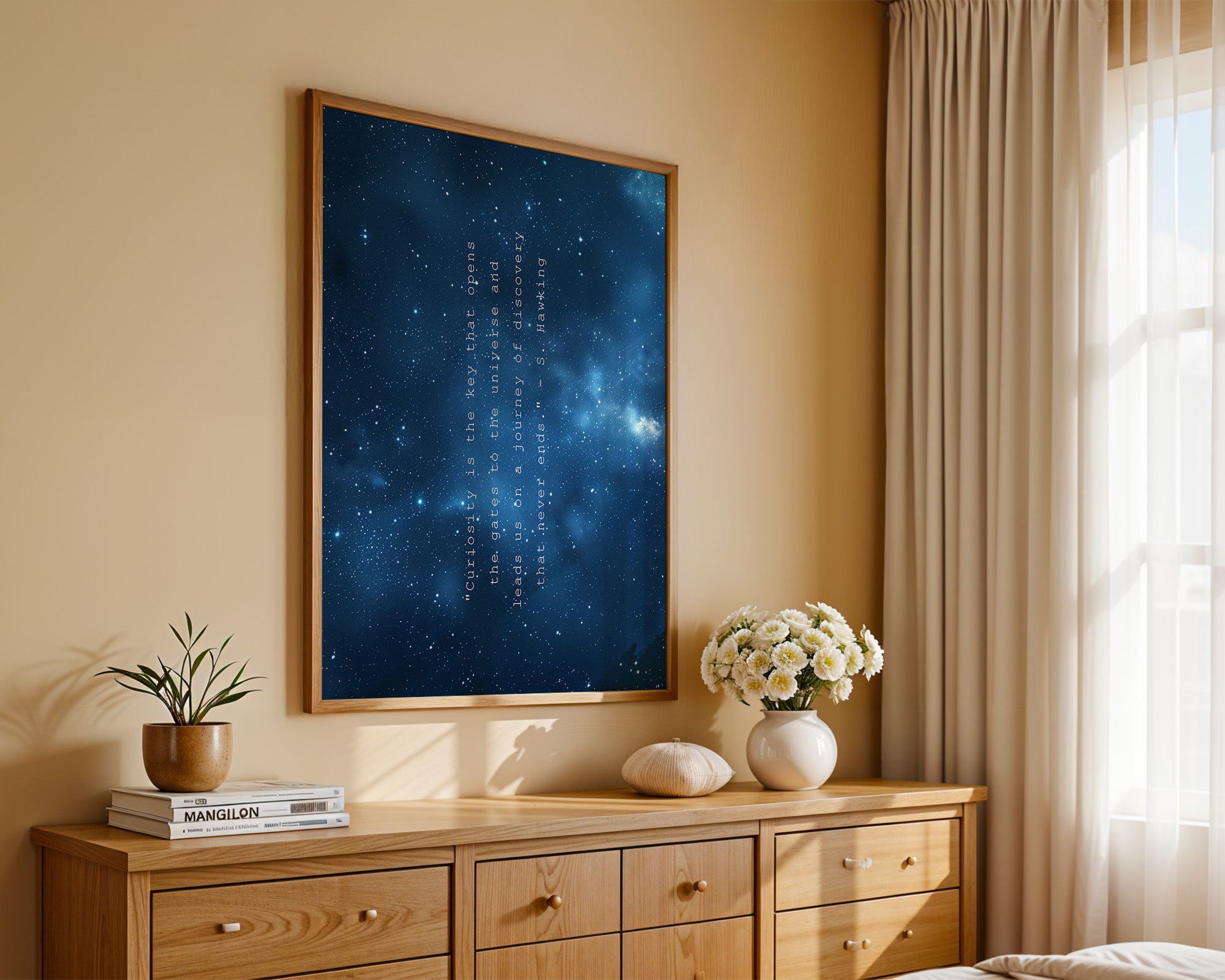 Sternenhimmel Zitat Blau