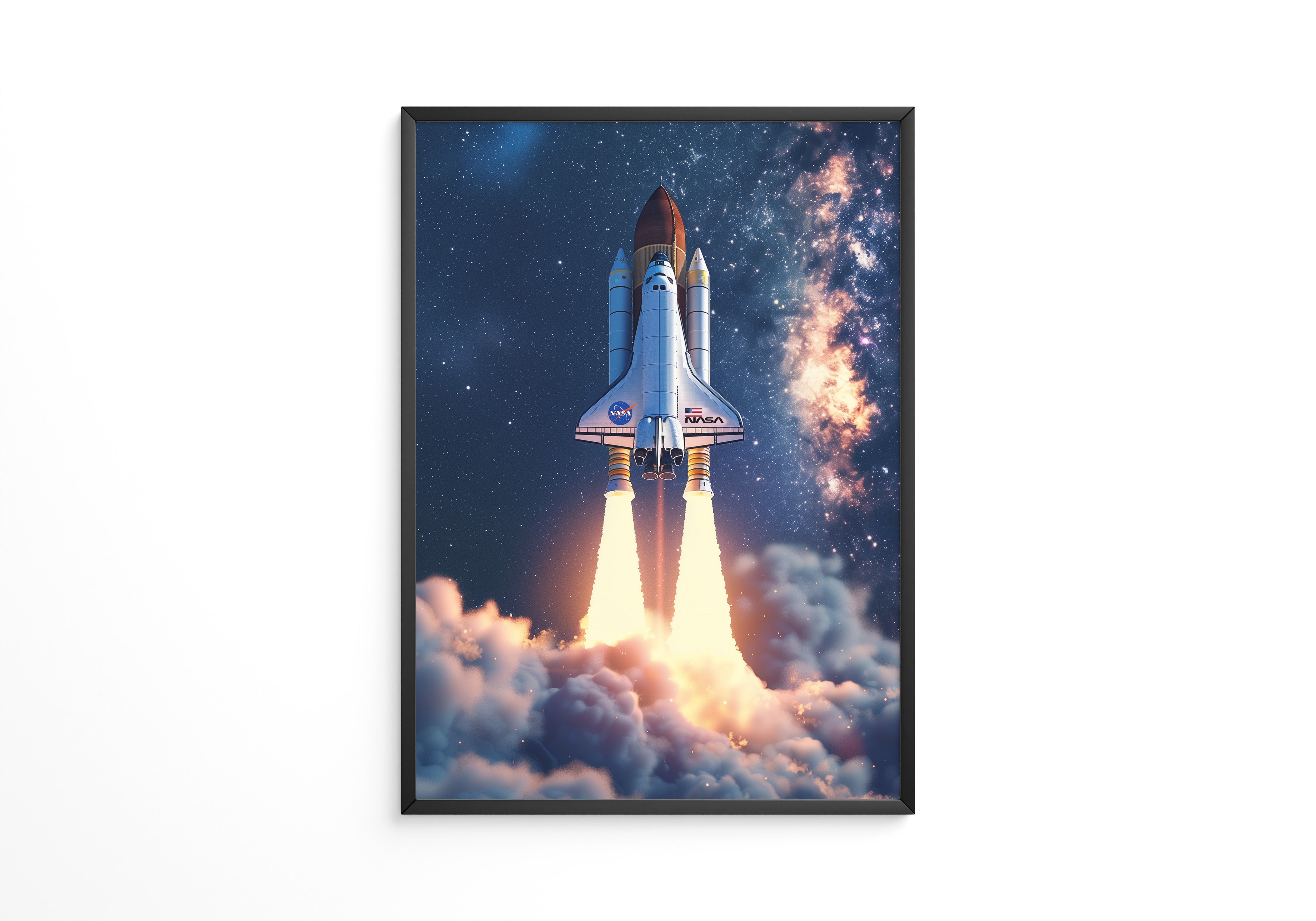 Raumfähre Start Galaxie Hintergrund